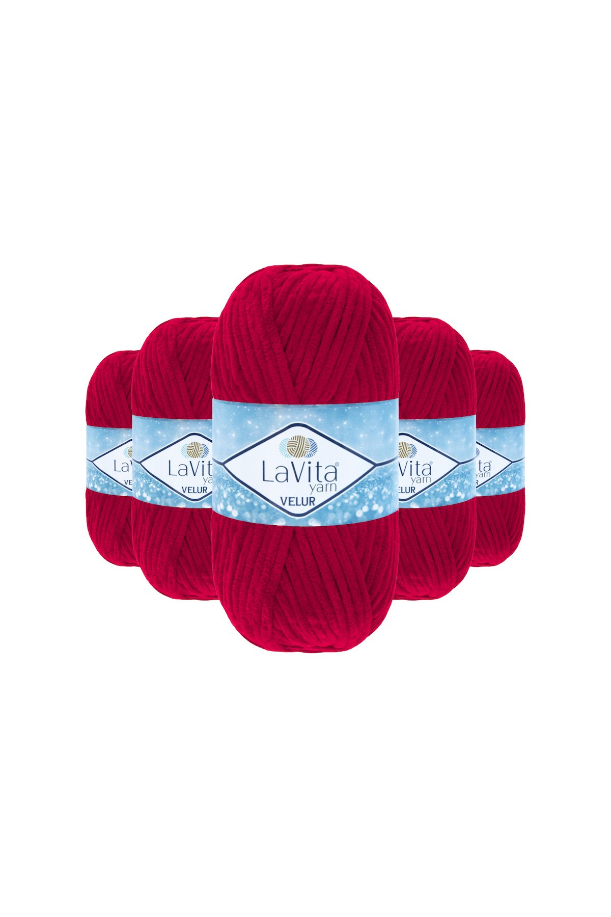 Velur Kadife El Örgü İpi %100 Polyester 500gr 5 ADET (2313 NAR ÇİÇEĞİ)