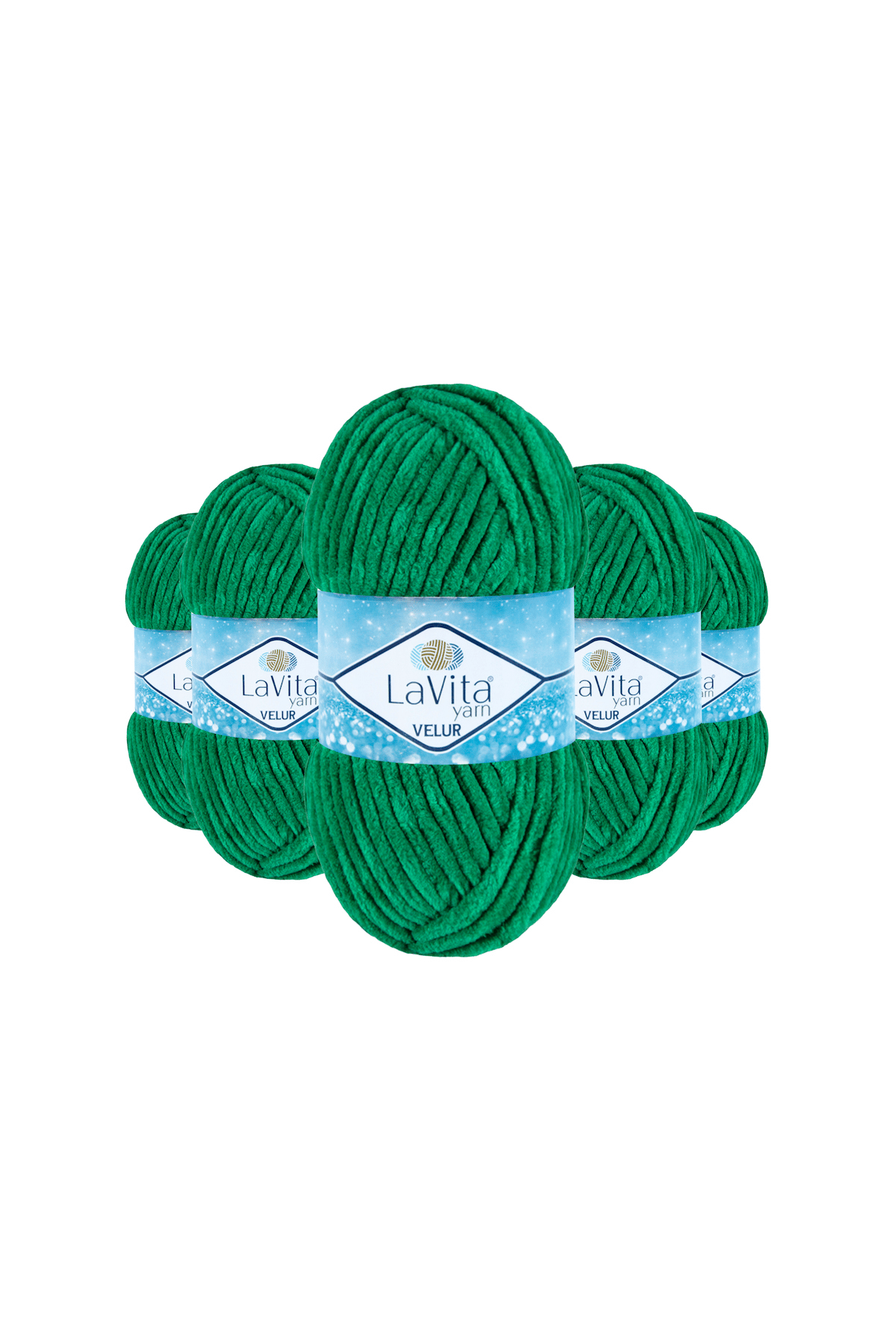 Velur Kadife El Örgü İpi %100 Polyester 500gr 5 ADET (8122 BENETON YEŞİLİ)