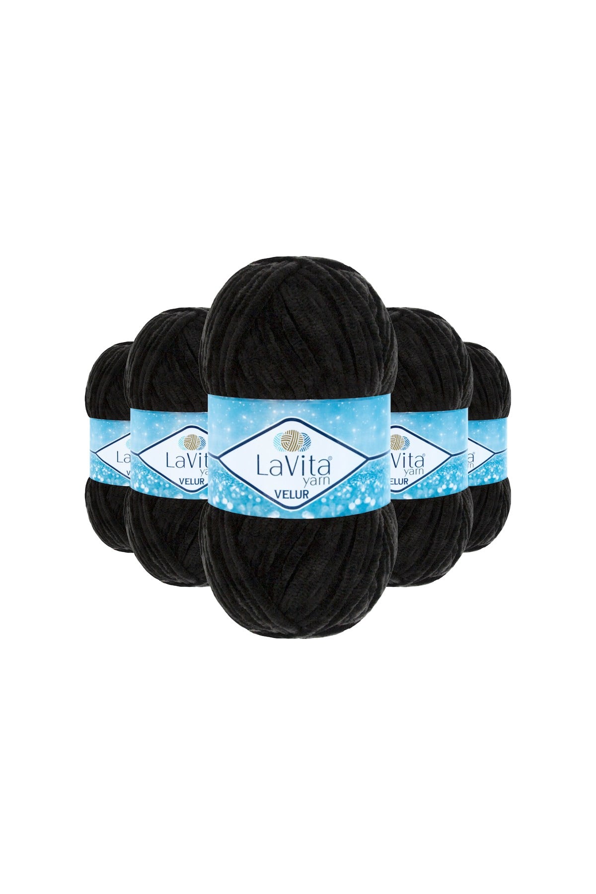 Velur Kadife El Örgü İpi %100 Polyester 100gr (6500 SİYAH)