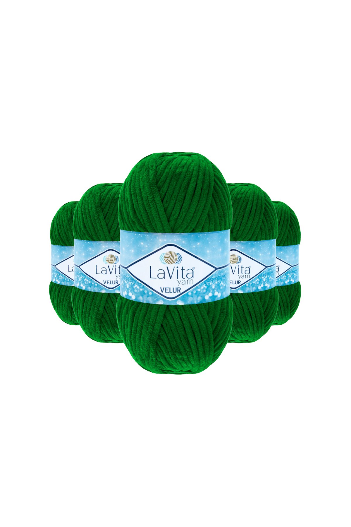 Velur Kadife El Örgü İpi %100 Polyester 500gr 5 ADET (8148 YEŞİL)