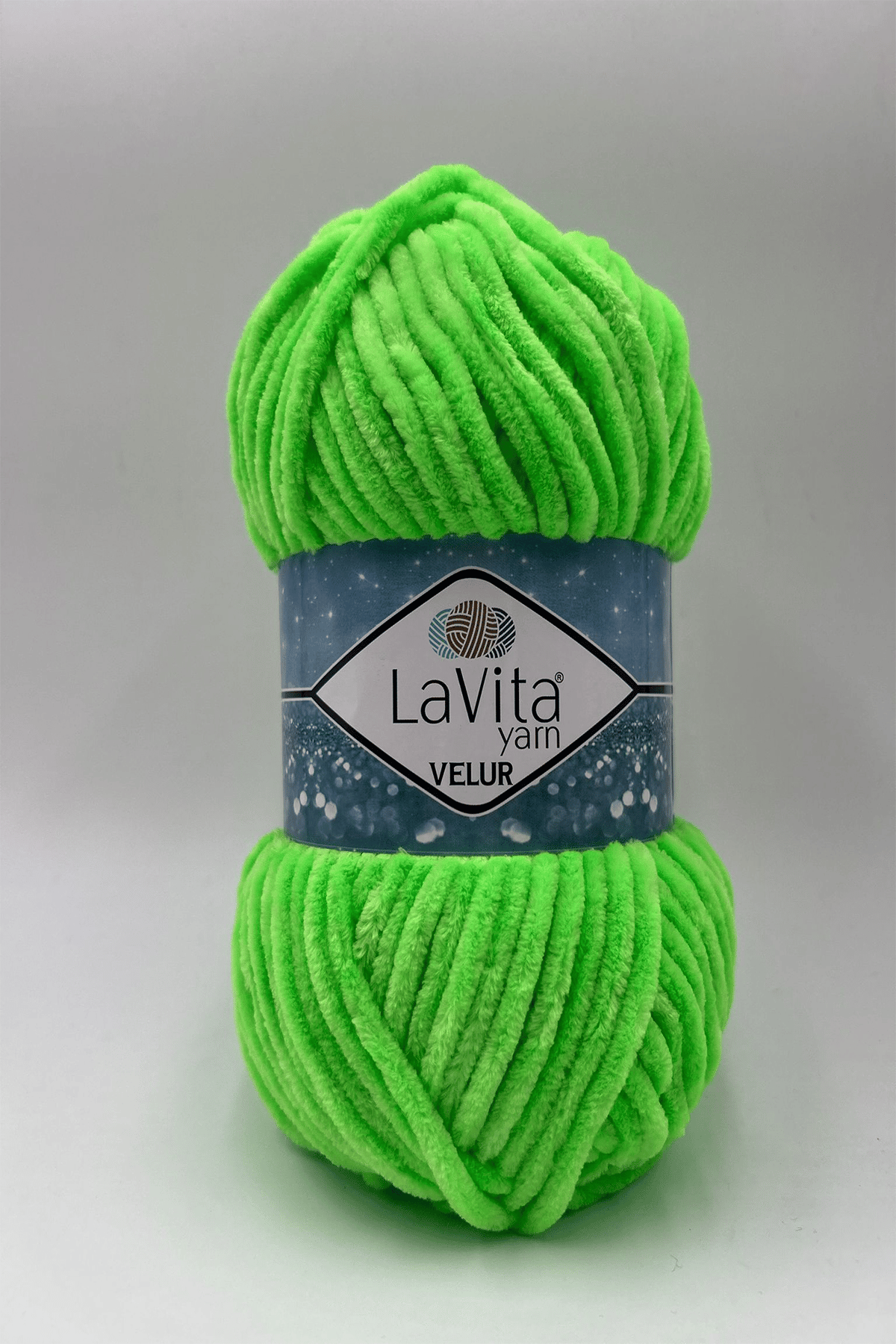 Velur Kadife El Örgü Ipi %100 Polyester 100gr (8150 NEON YEŞİL)