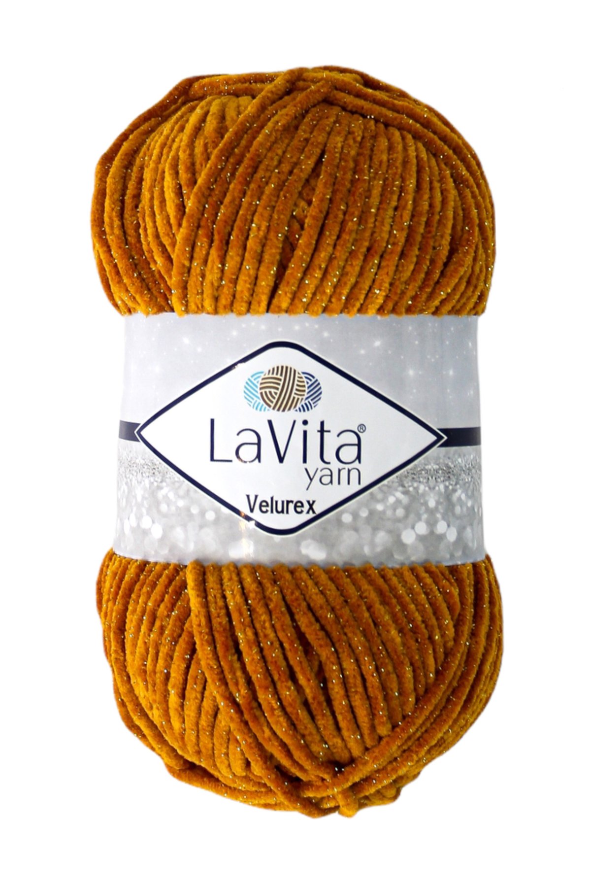 Velurex Simli El Örgü İpi %90 Polyester %10 Lurex 100gr (7108 HARDAL)