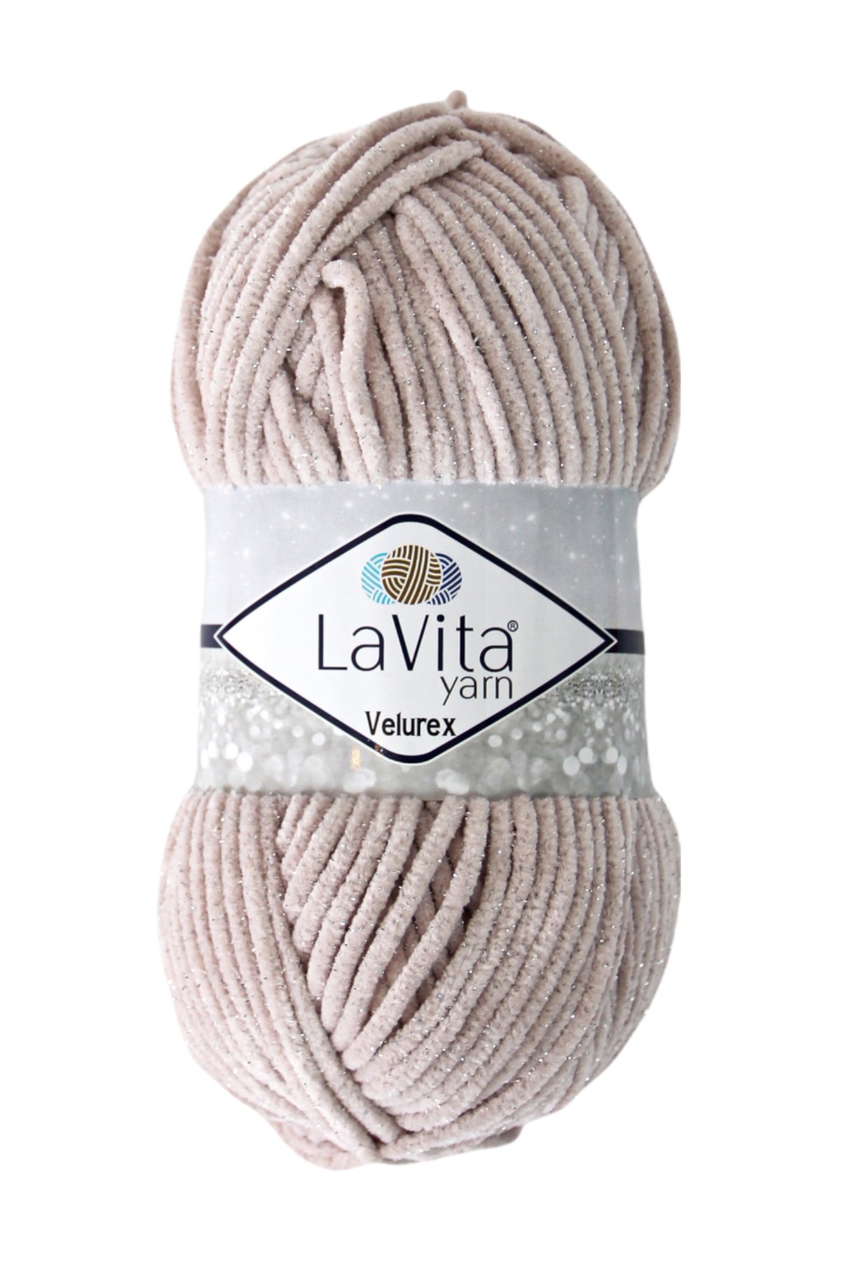 Velurex Simli El Örgü İpi %90 Polyester %10 Lurex 100gr (4140 TOZ PEMBE)