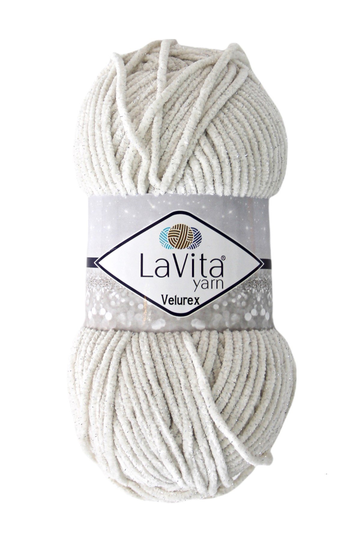 Velurex Simli El Örgü İpi %90 Polyester %10 Lurex 100gr (1040 FİL DİŞİ)
