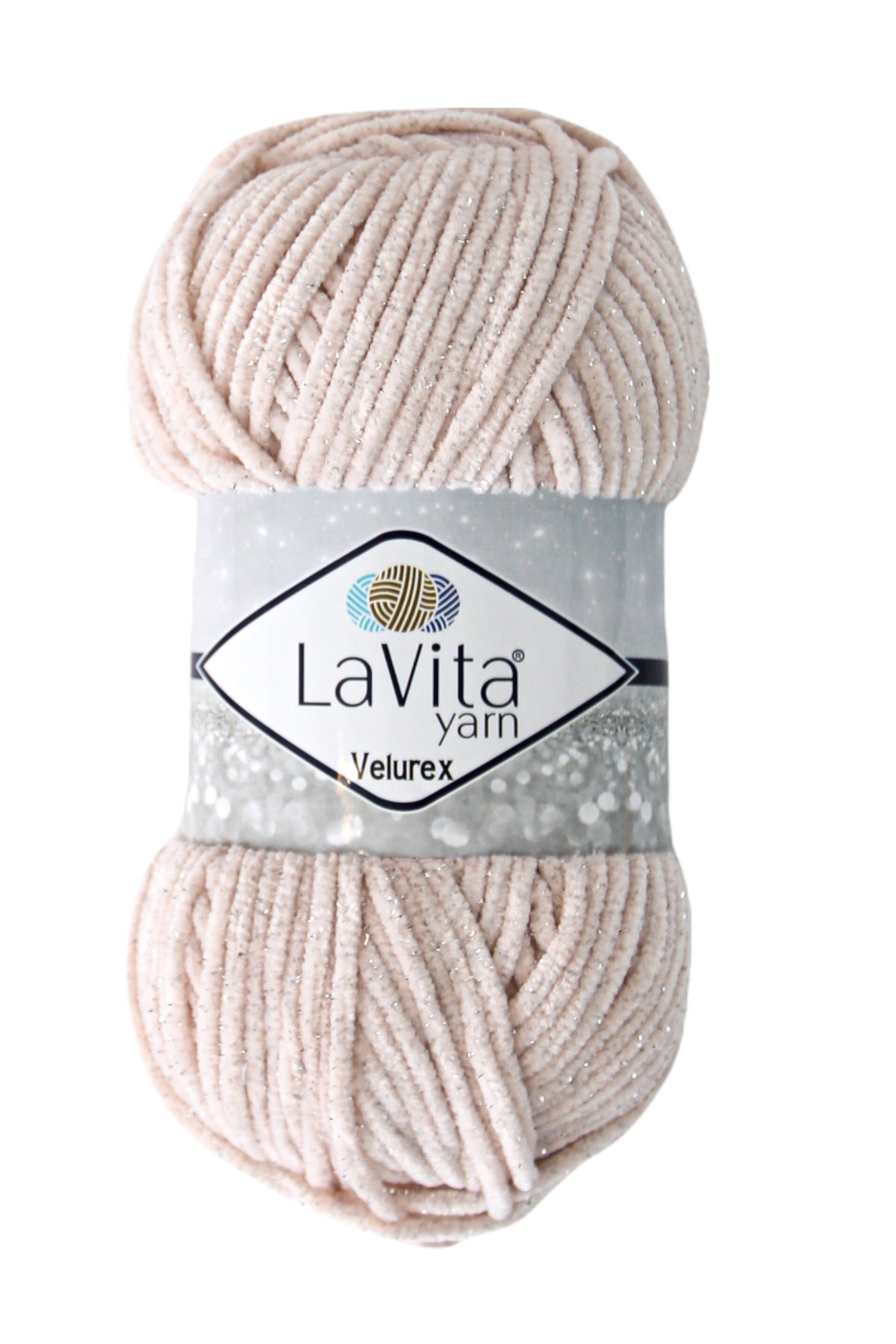 Velurex Simli El Örgü Ipi %90 Polyester %10 Lurex 100gr (4141 PUDRA)