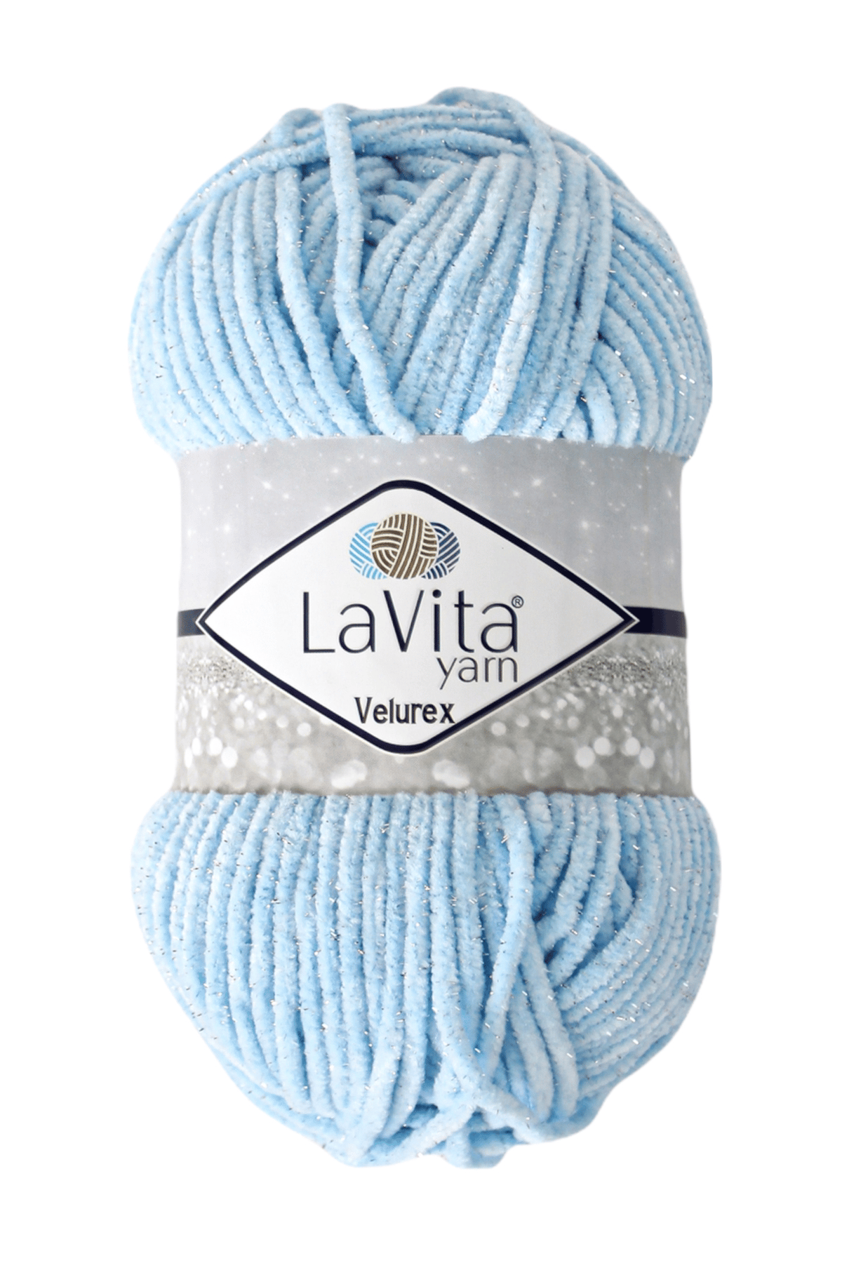 Velurex Simli El Örgü Ipi %90 Polyester %10 Lurex 100gr (5010 MAVİ)
