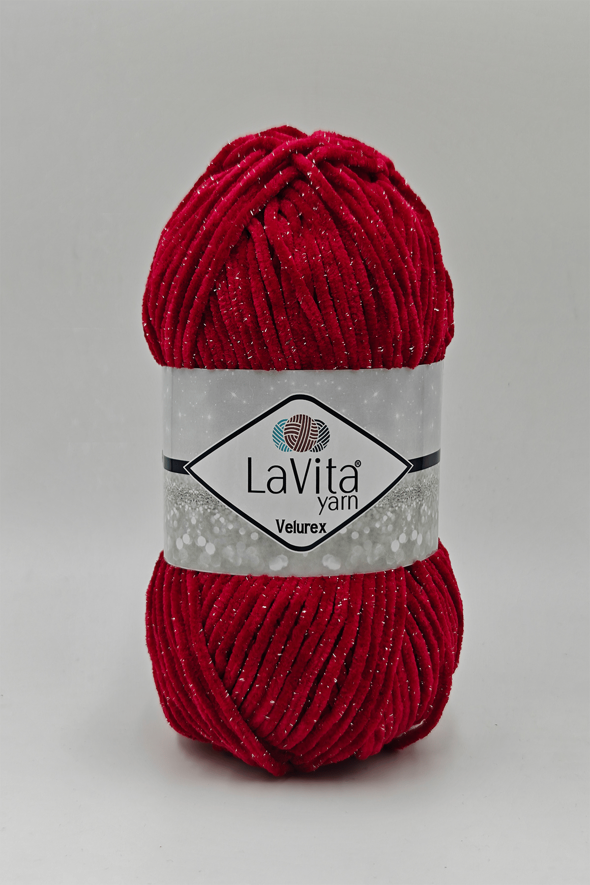 Velurex Simli El Örgü Ipi %90 Polyester %10 Lurex 100gr (3017 KIRMIZI)