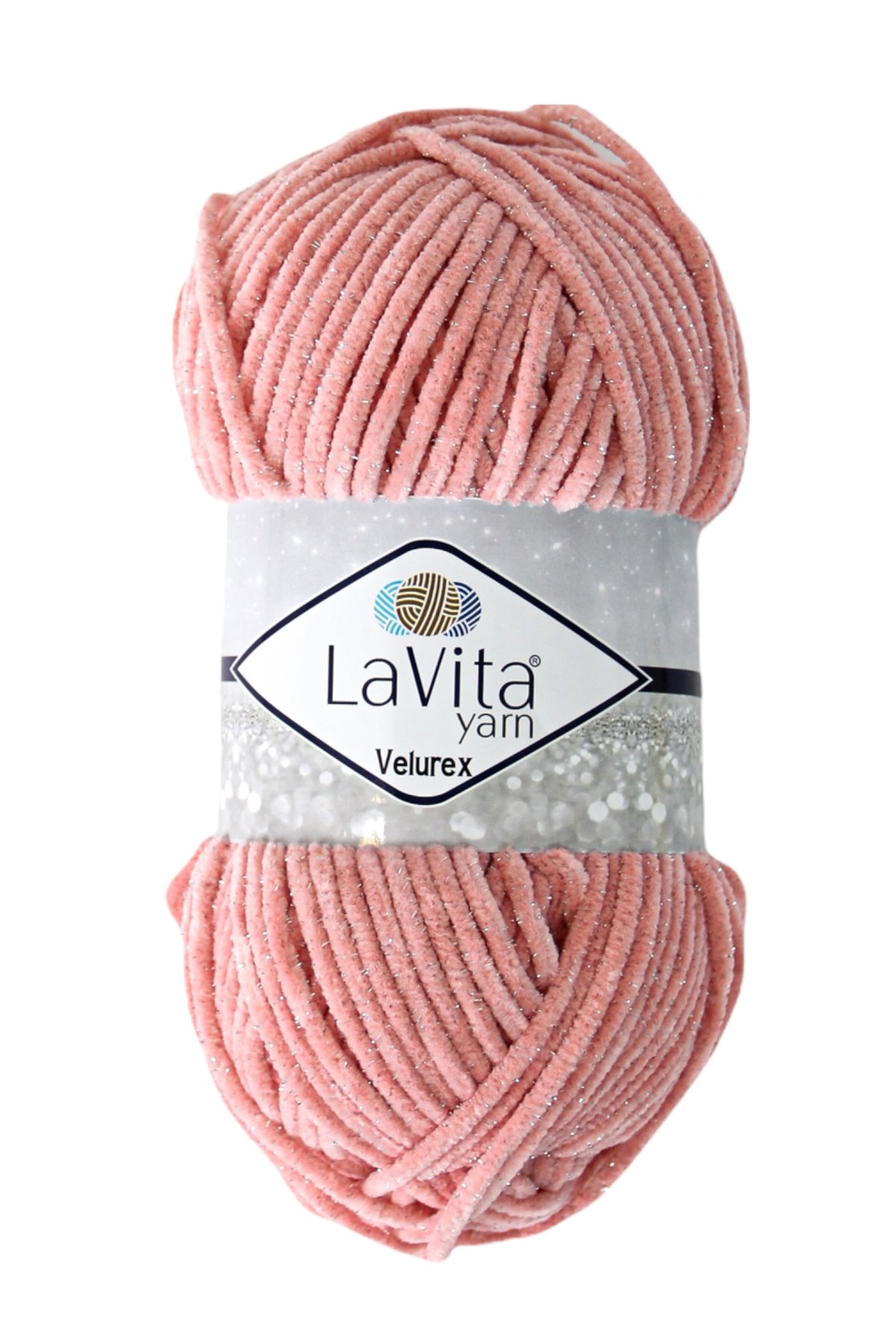 Velurex Simli El Örgü İpi %90 Polyester %10 Lurex 100gr (4105 PUDRA)