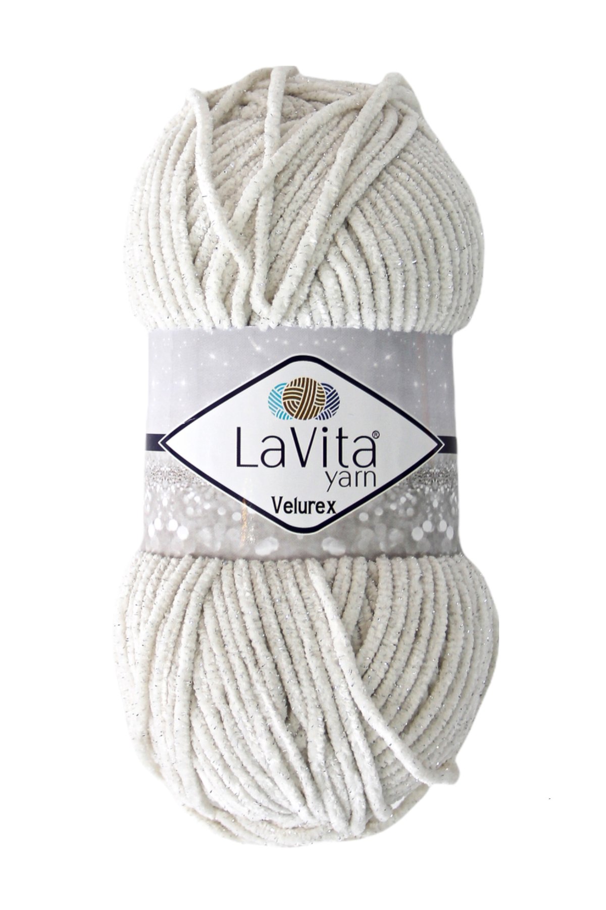 Velurex Simli El Örgü İpi %90 Polyester %10 Lurex 100gr (1040 FİL DİŞİ)