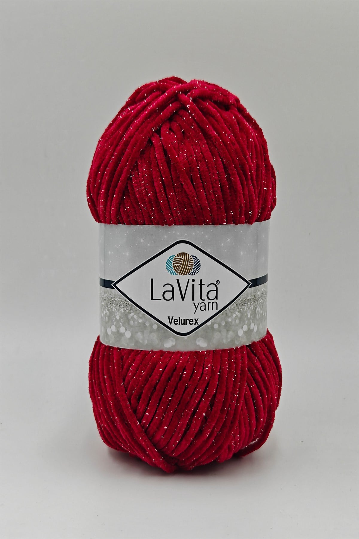 Velurex Simli El Örgü İpi %90 Polyester %10 Lurex 100gr (2313 NAR ÇİÇEĞİ)