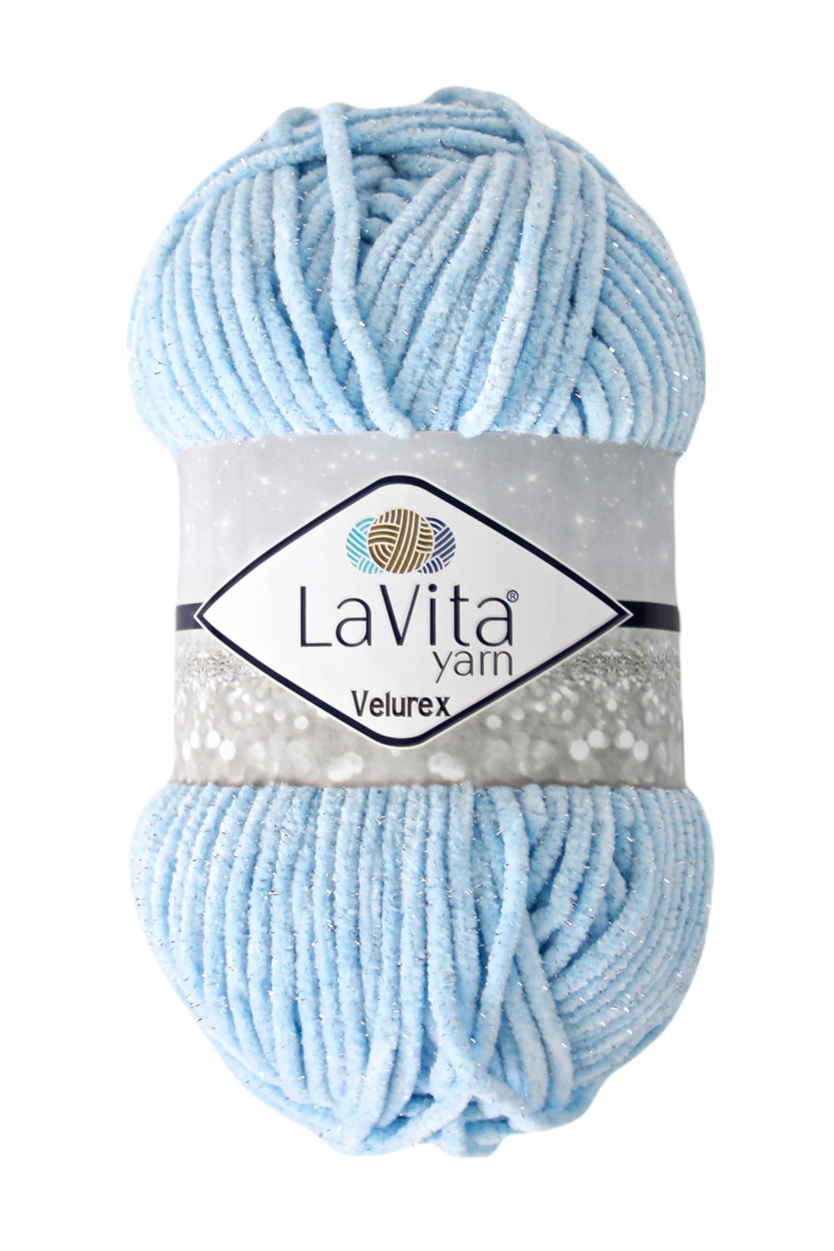 Velurex Simli El Örgü Ipi %90 Polyester %10 Lurex 100gr (5010 MAVİ)