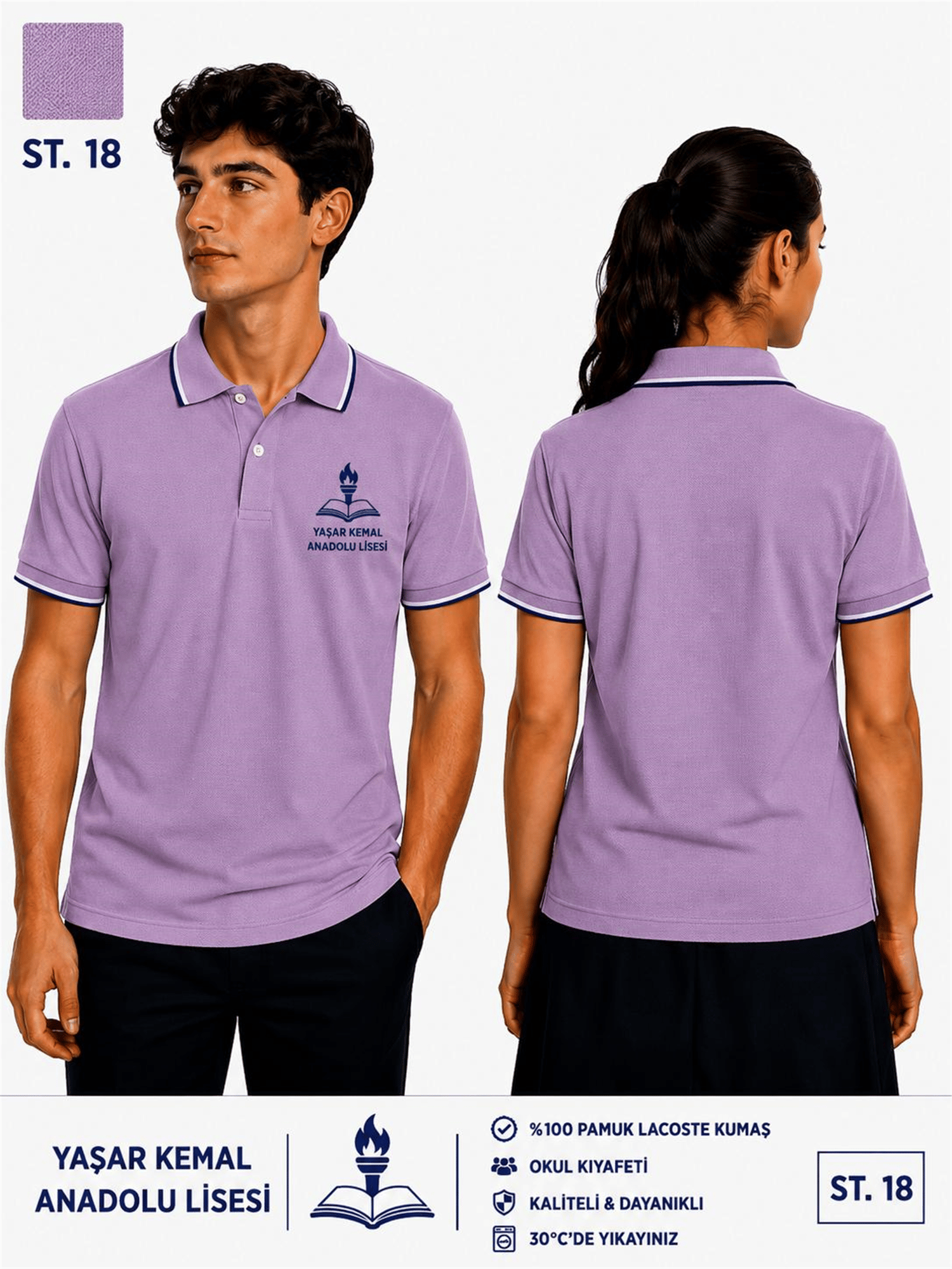 OKUL POLO YAKA KISA KOL