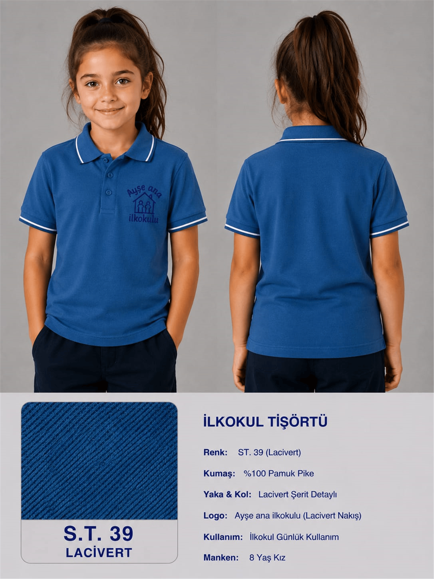 OKUL POLO YAKA KISA KOL