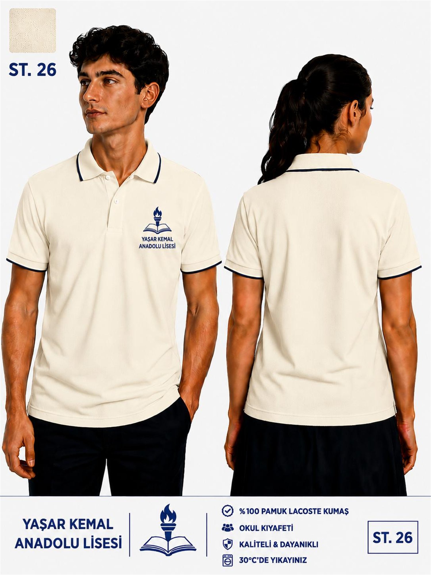 OKUL POLO YAKA KISA KOL