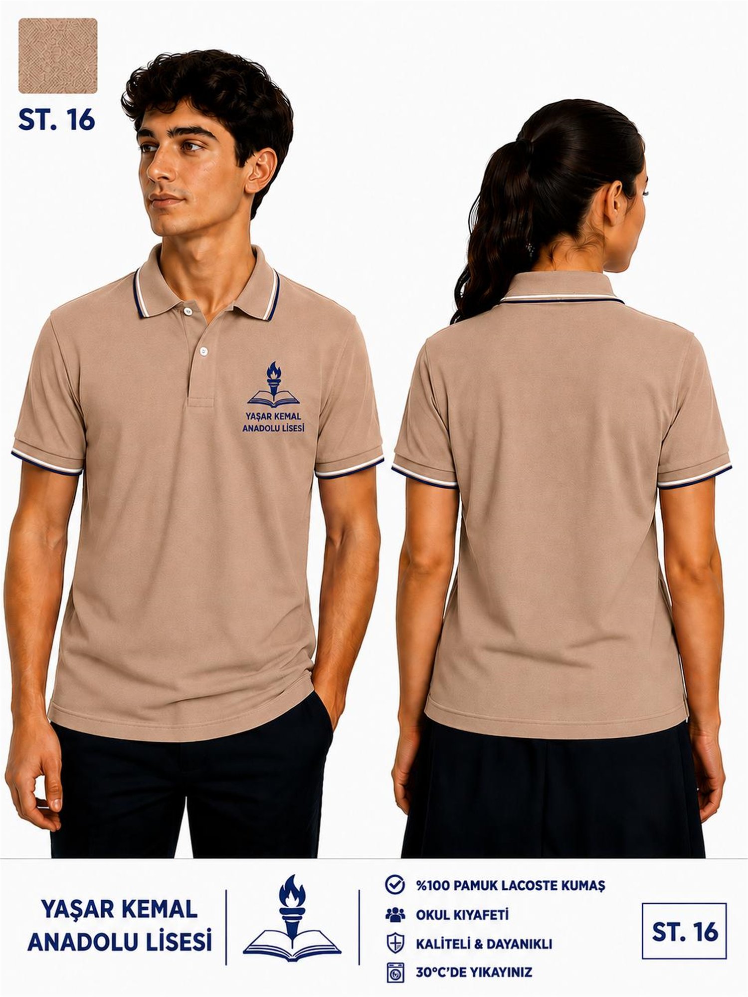 OKUL POLO YAKA KISA KOL