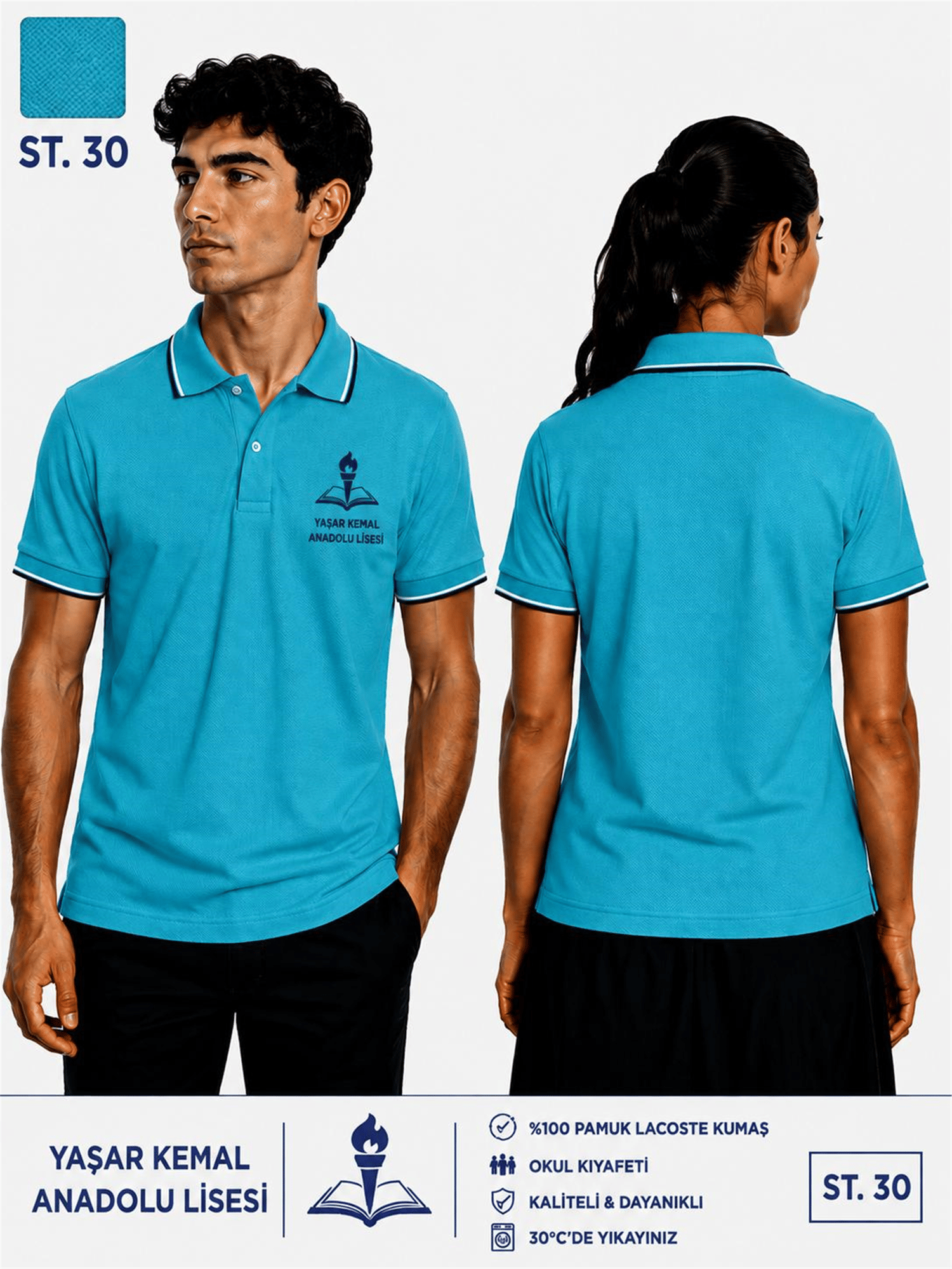 OKUL POLO YAKA KISA KOL
