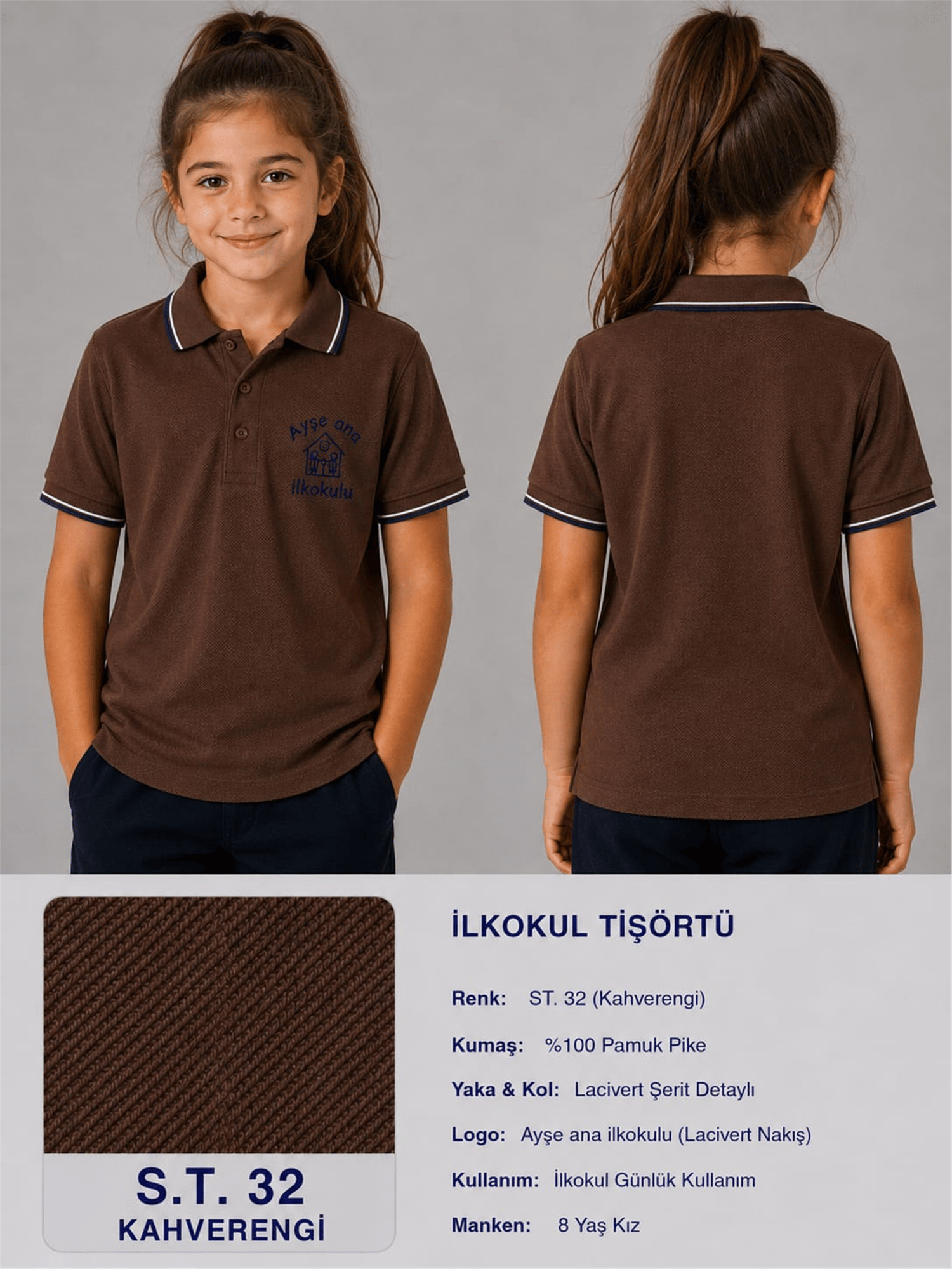 OKUL POLO YAKA KISA KOL