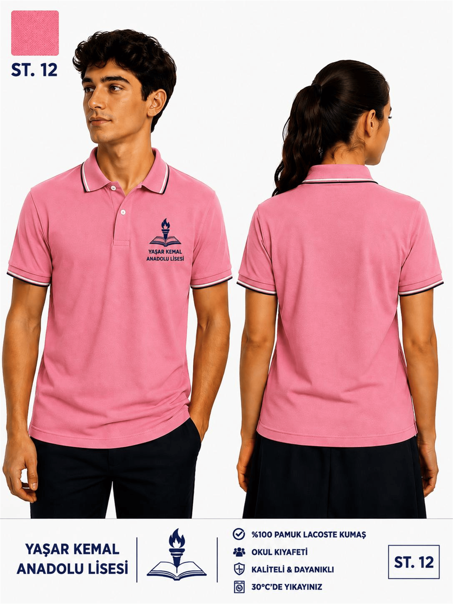 OKUL POLO YAKA KISA KOL