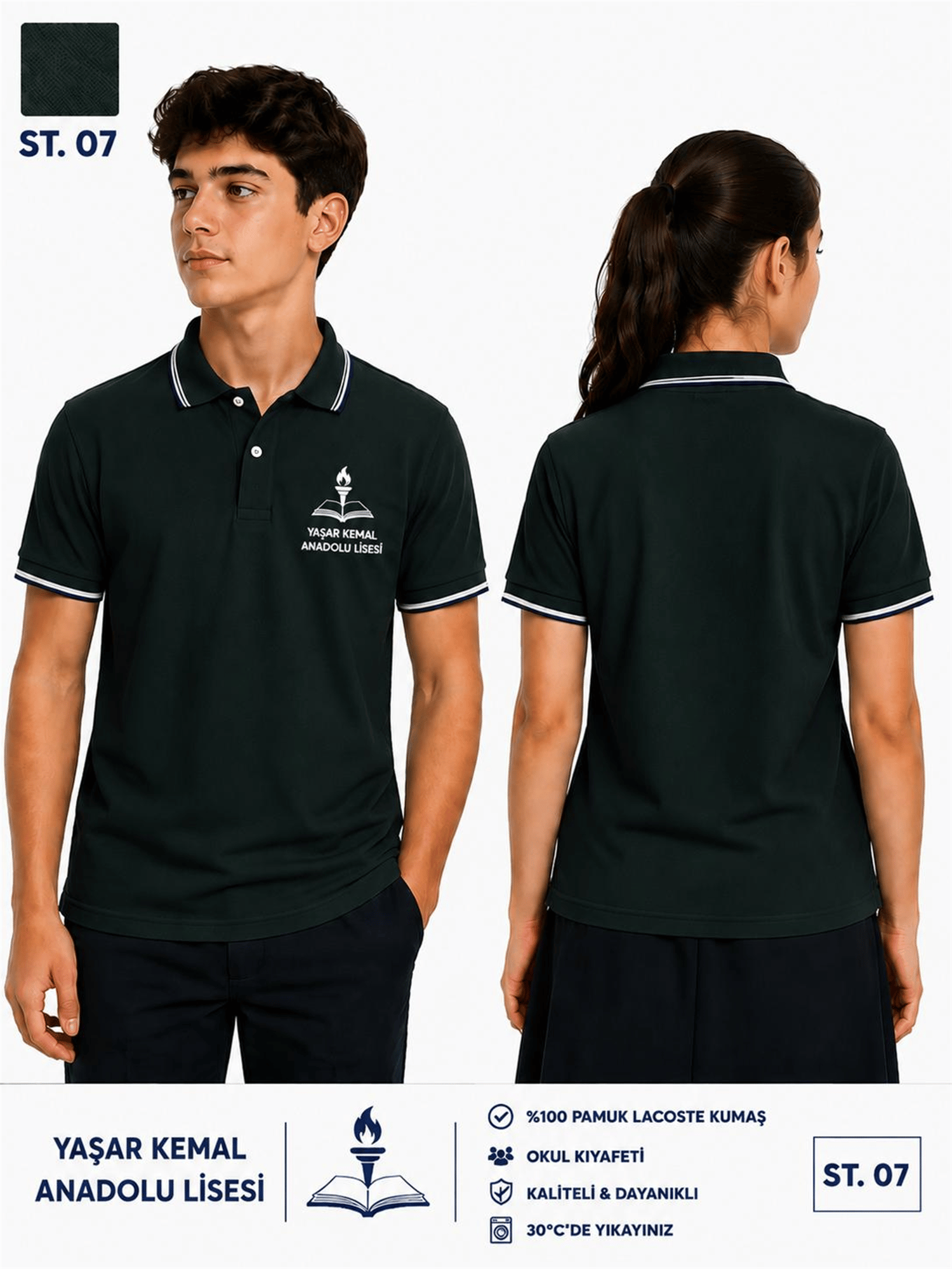OKUL POLO YAKA KISA KOL