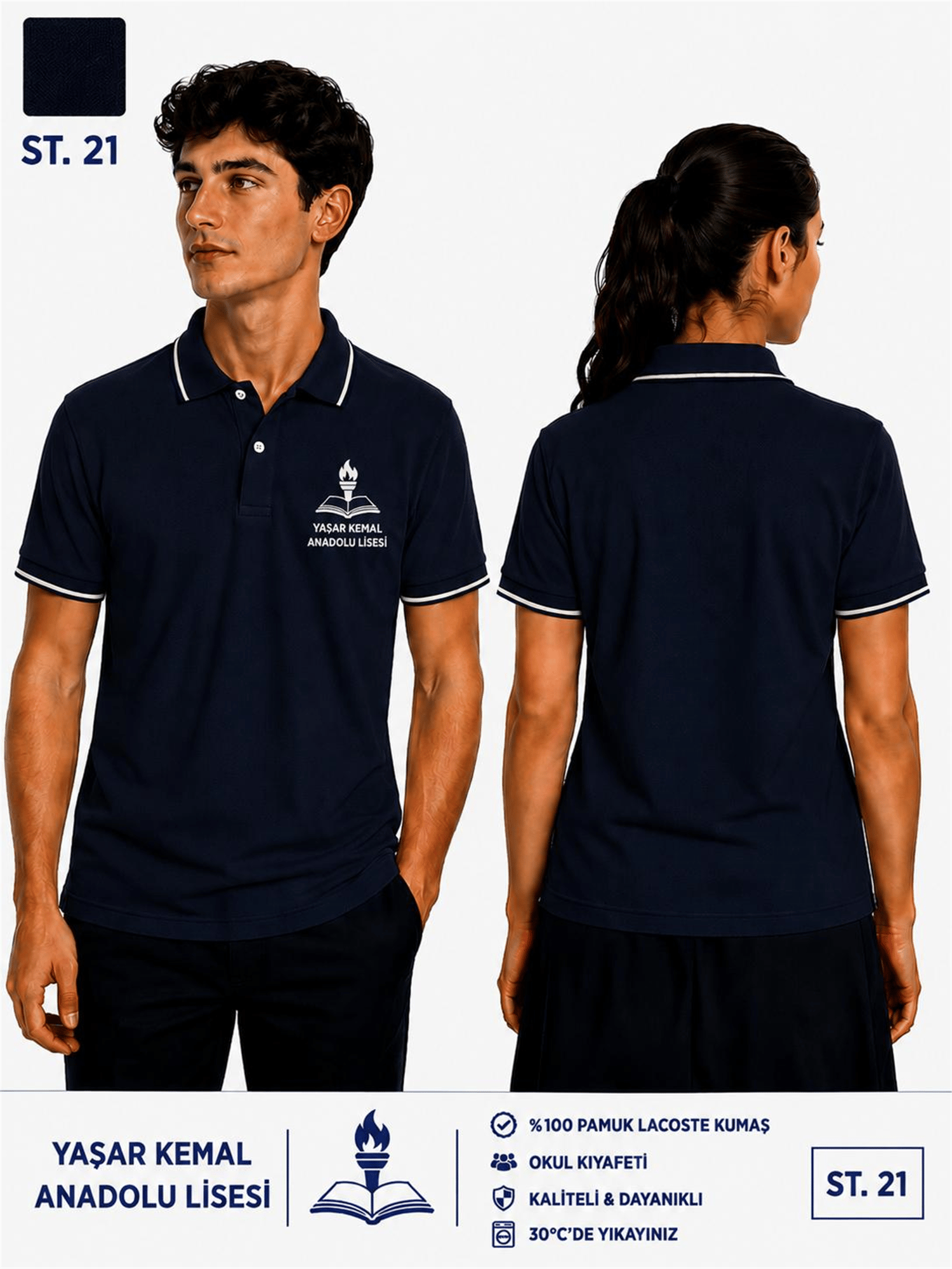 OKUL POLO YAKA KISA KOL
