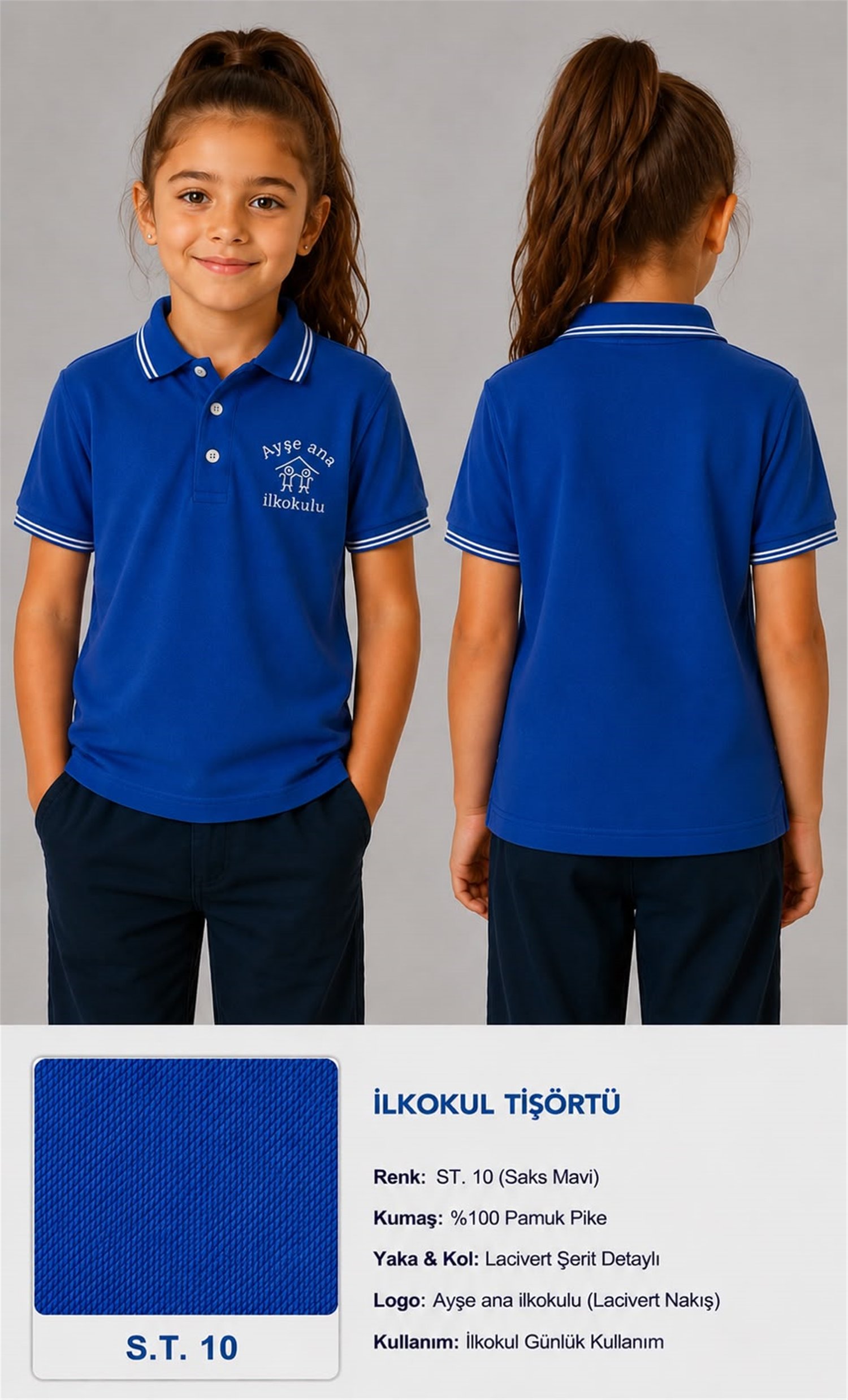 OKUL POLO YAKA KISA KOL