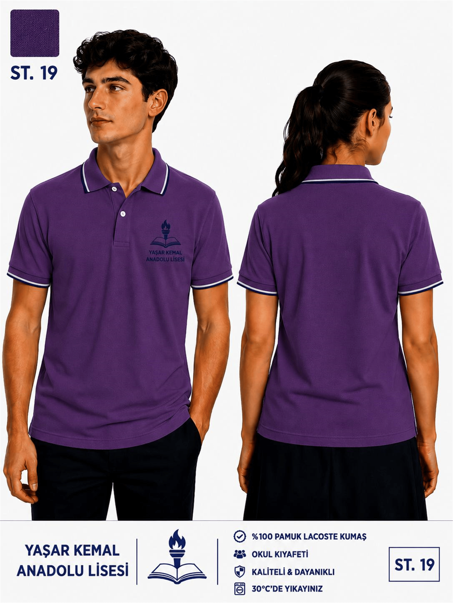 OKUL POLO YAKA KISA KOL