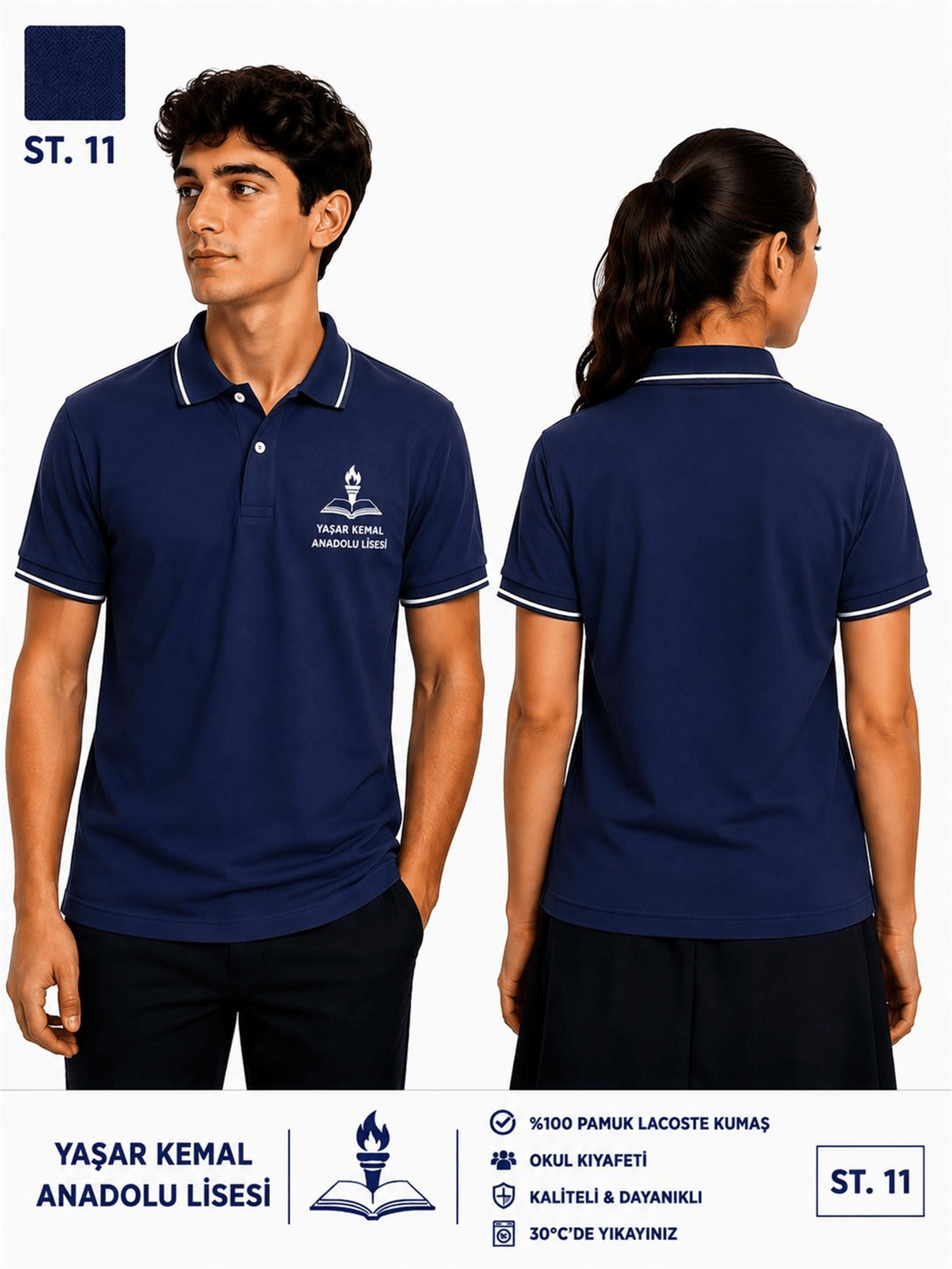 OKUL POLO YAKA KISA KOL