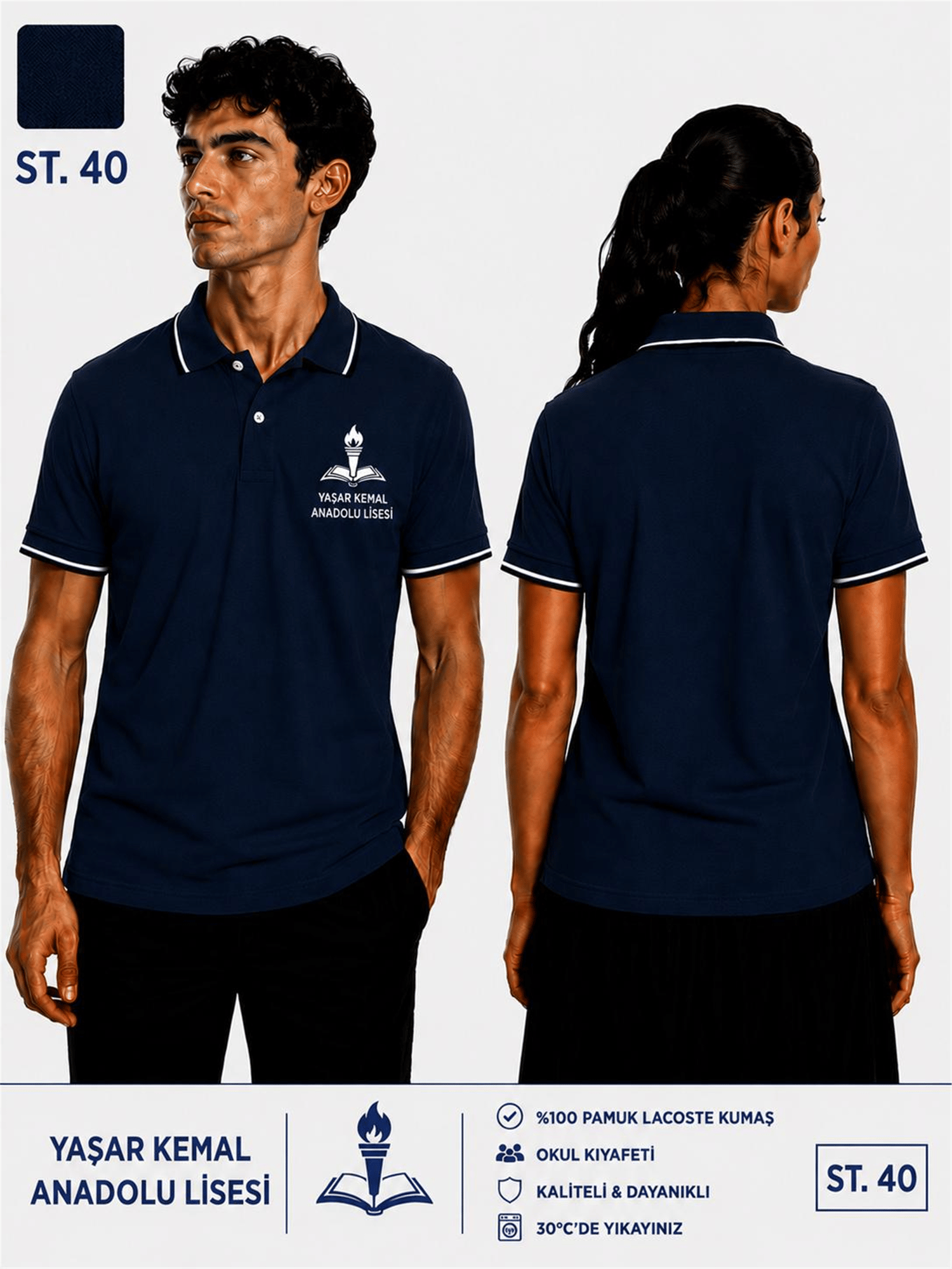 OKUL POLO YAKA KISA KOL