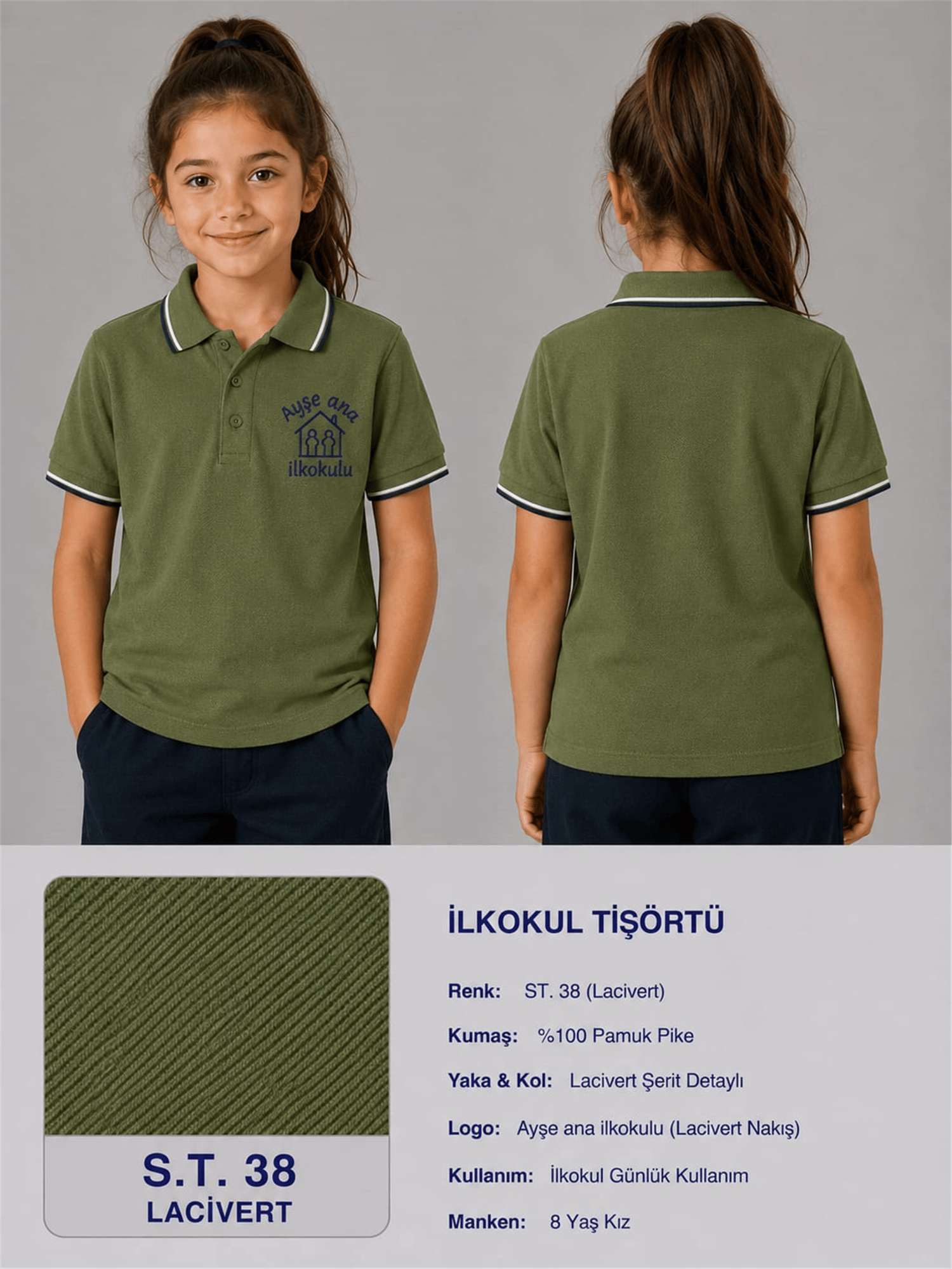 OKUL POLO YAKA KISA KOL
