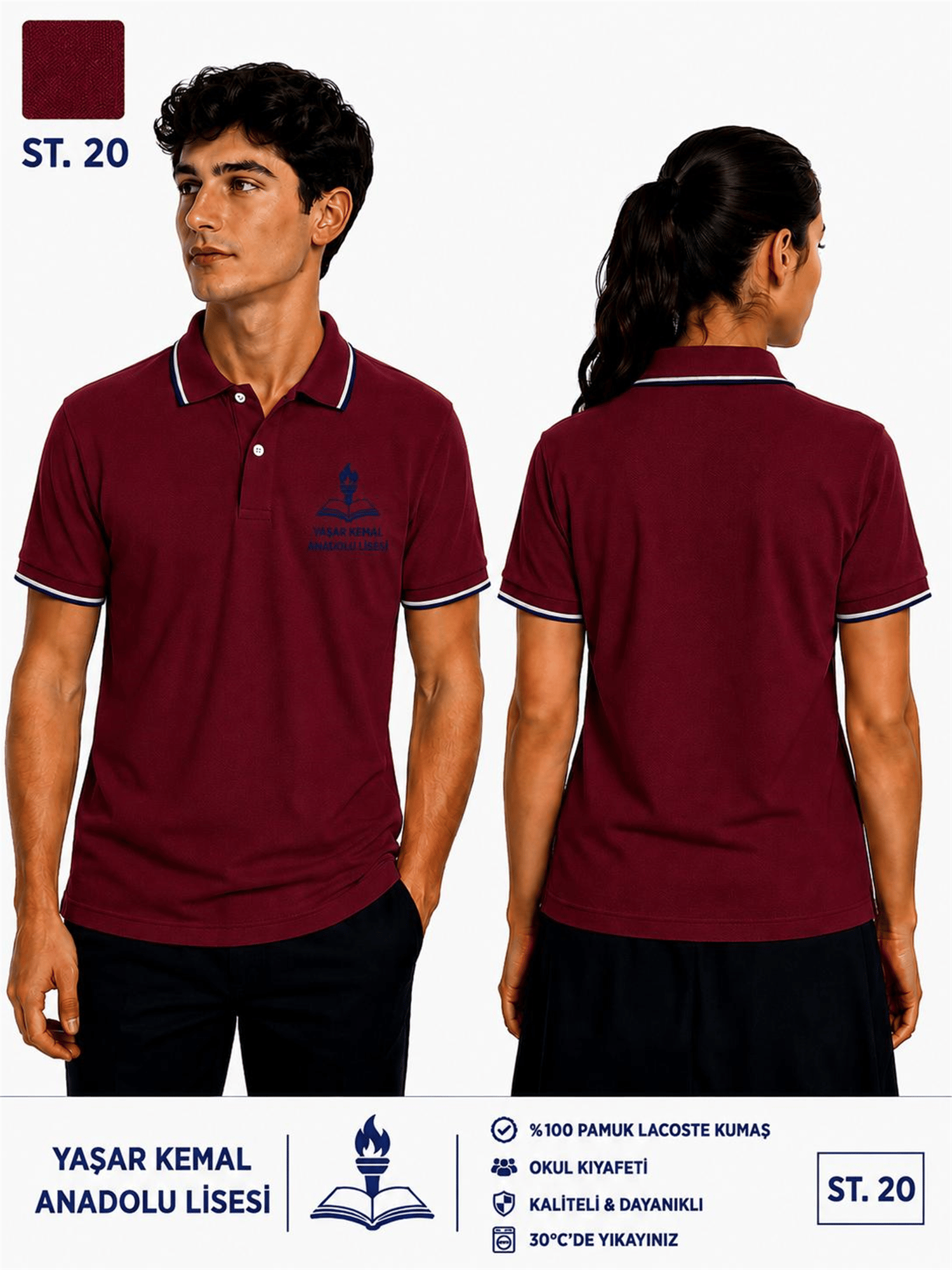 OKUL POLO YAKA KISA KOL