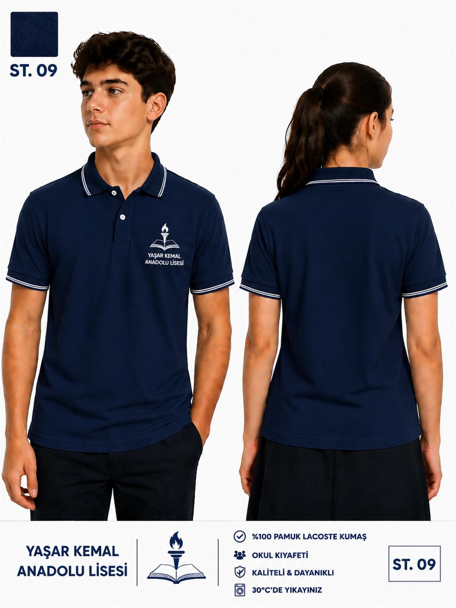 OKUL POLO YAKA KISA KOL