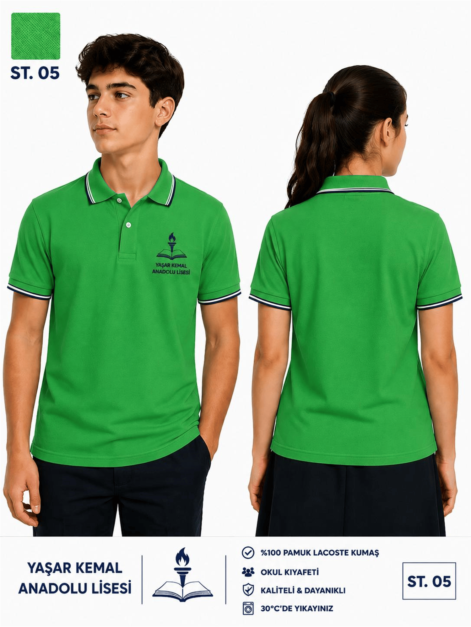 OKUL POLO YAKA KISA KOL