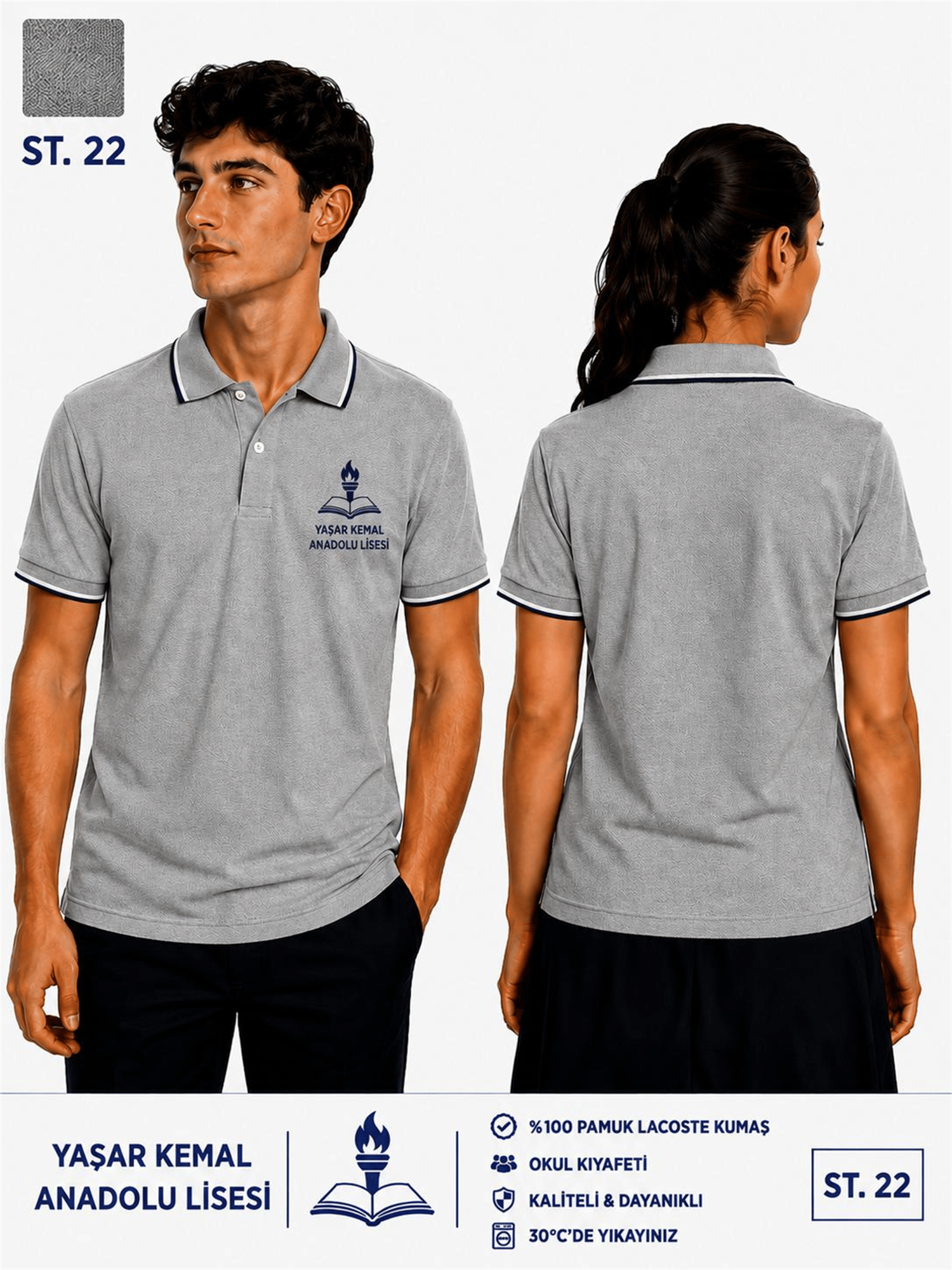 OKUL POLO YAKA KISA KOL