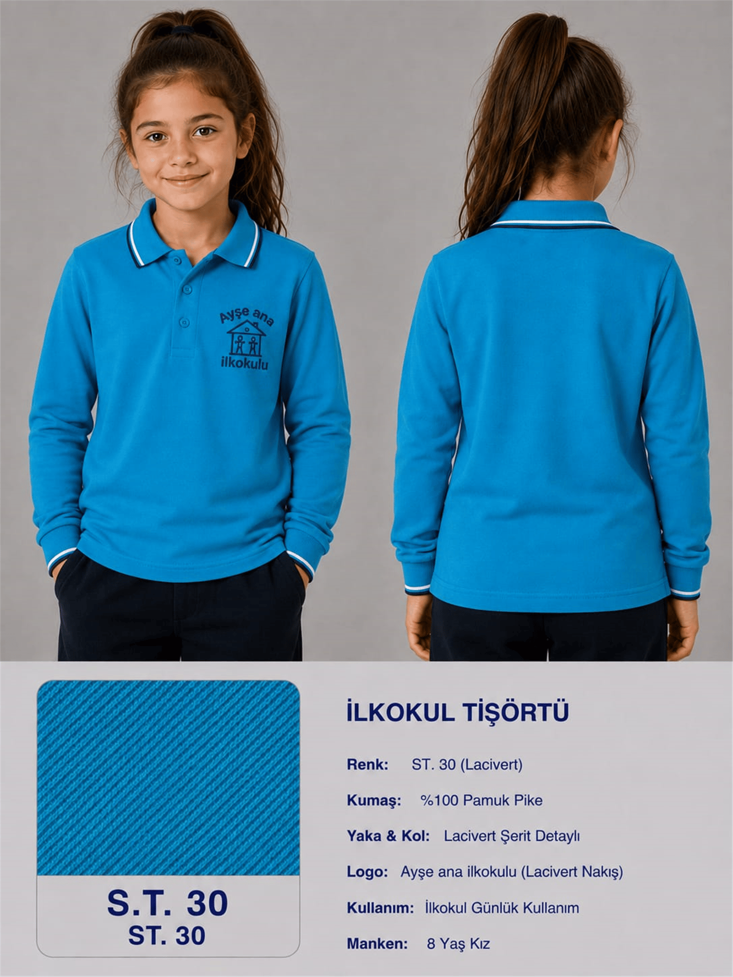 OKUL POLO YAKA UZUN KOL