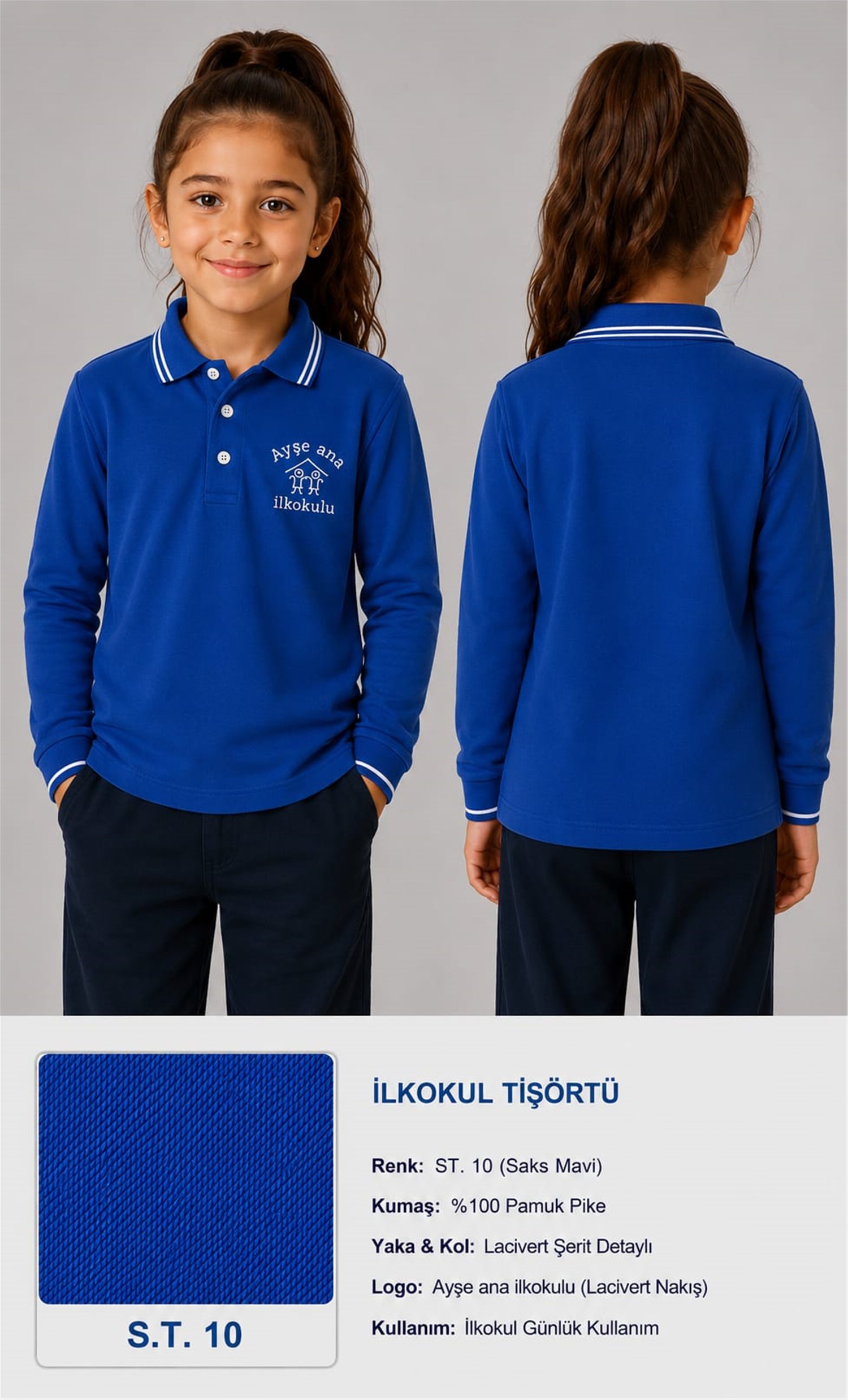 OKUL POLO YAKA UZUN KOL