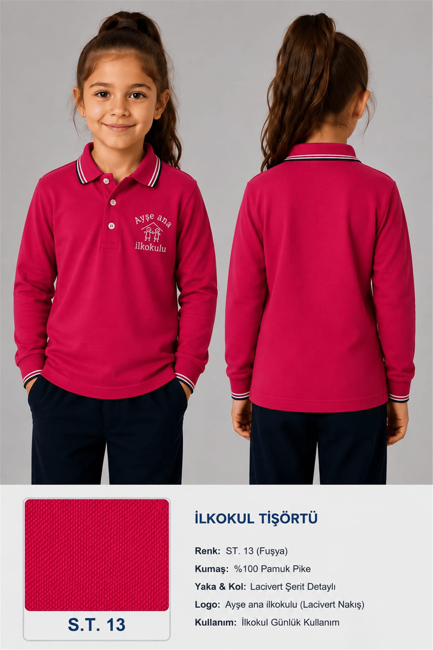 OKUL POLO YAKA UZUN KOL