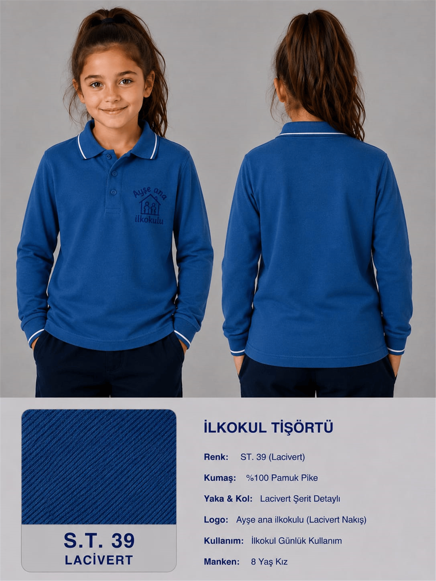 OKUL POLO YAKA UZUN KOL