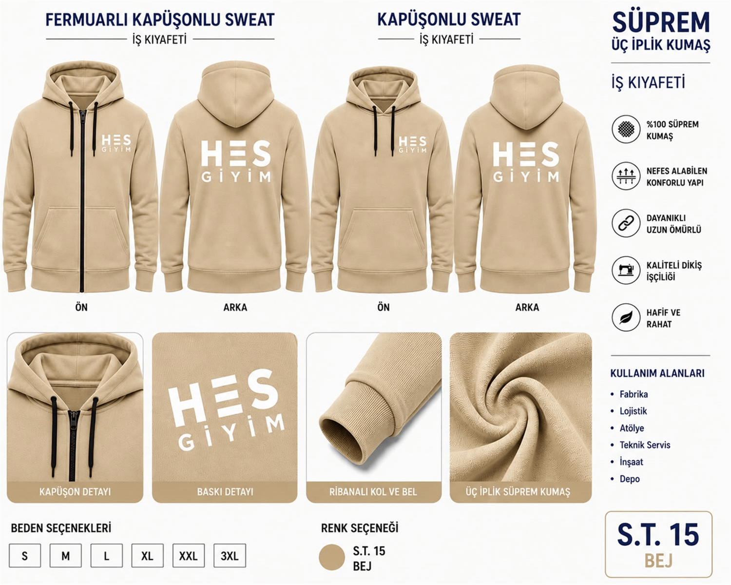 POLAR DÜZ SWEATSHİRT