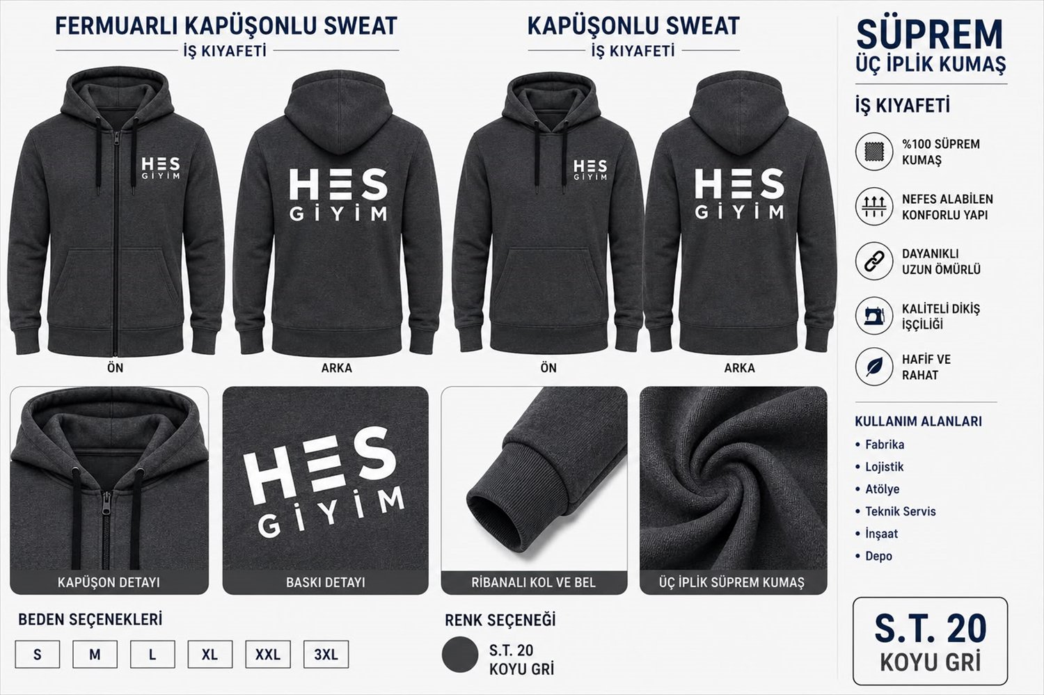 POLAR DÜZ SWEATSHİRT