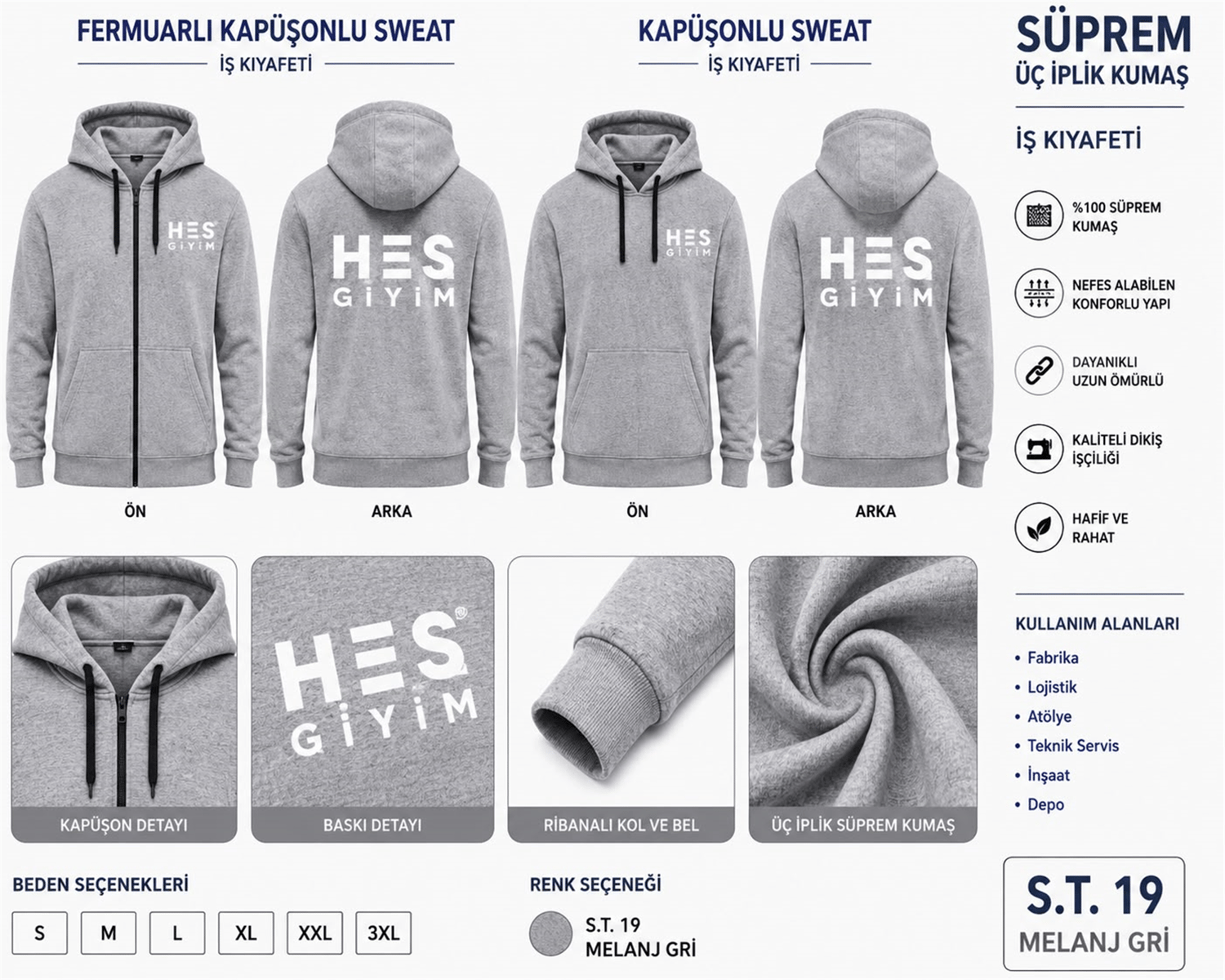 POLAR DÜZ SWEATSHİRT