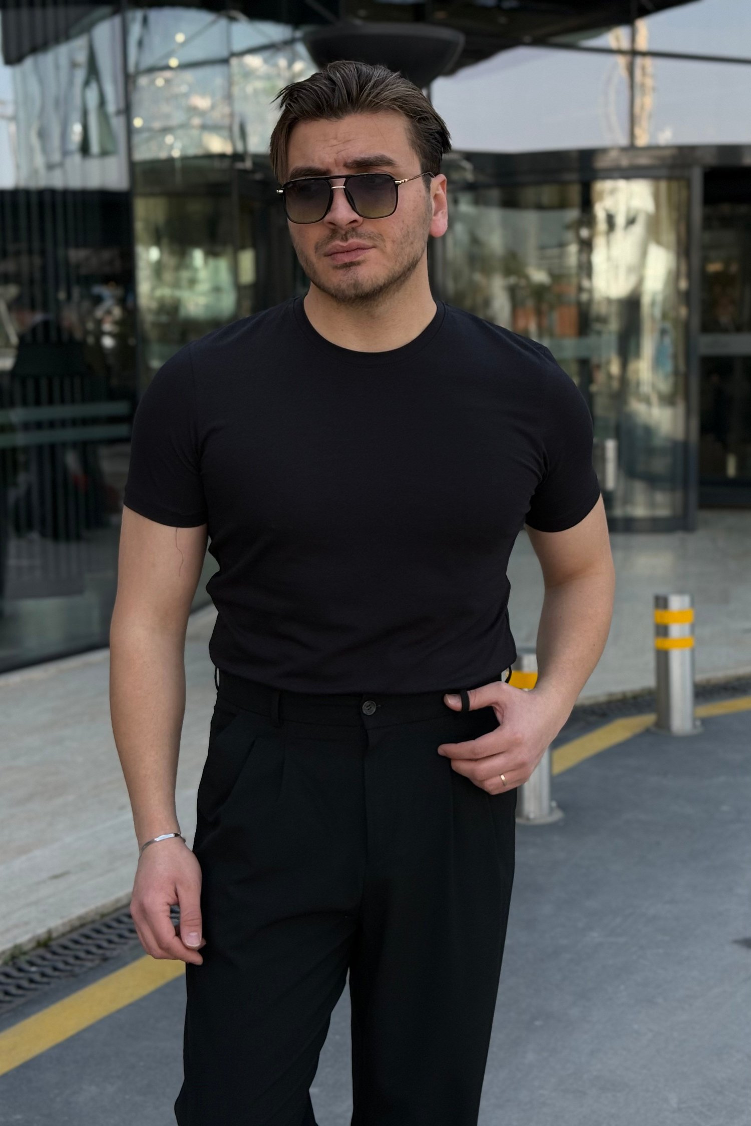 Basic Slimfit Tshirt Siyah