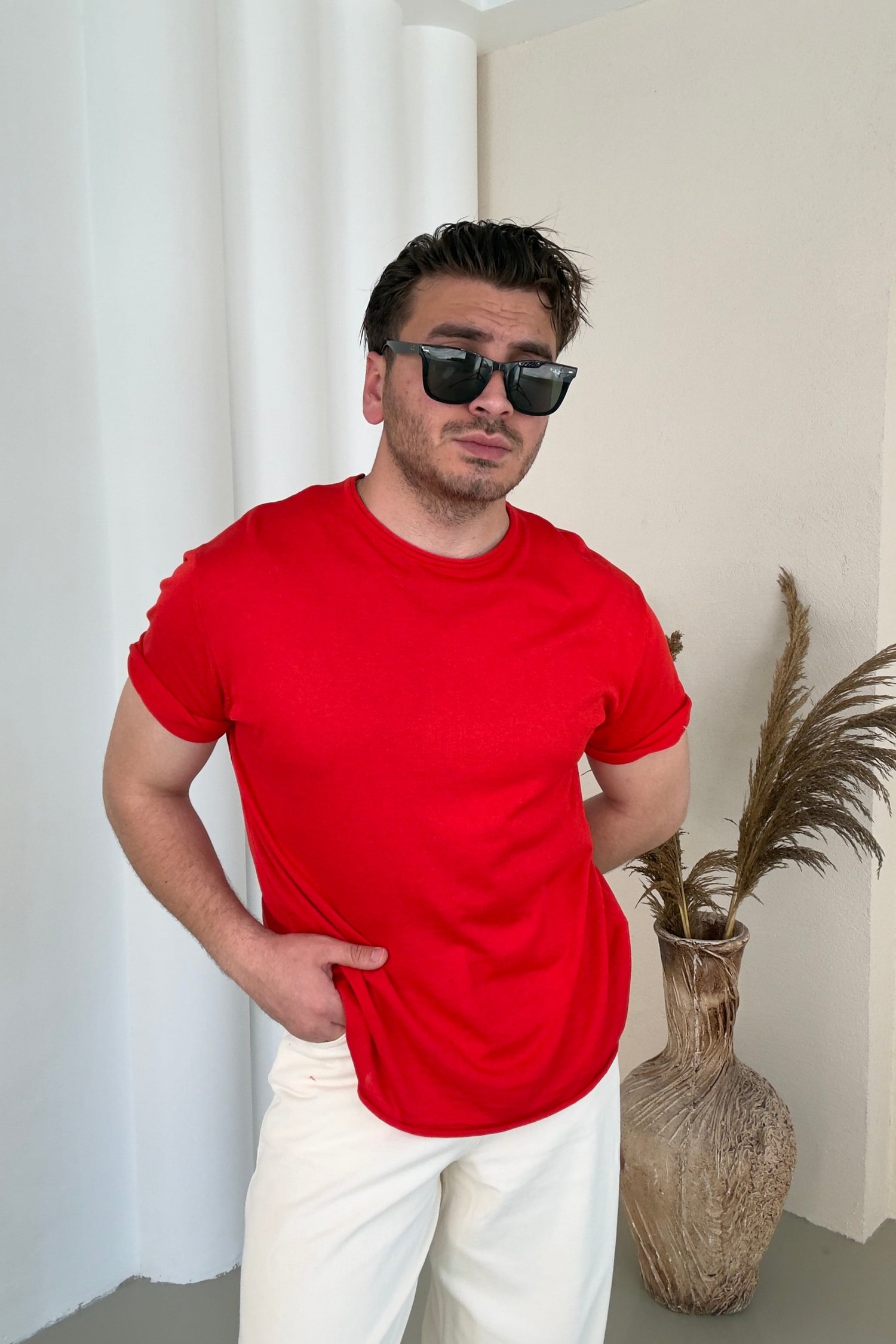 Basic Triko Tshirt Kırmızı