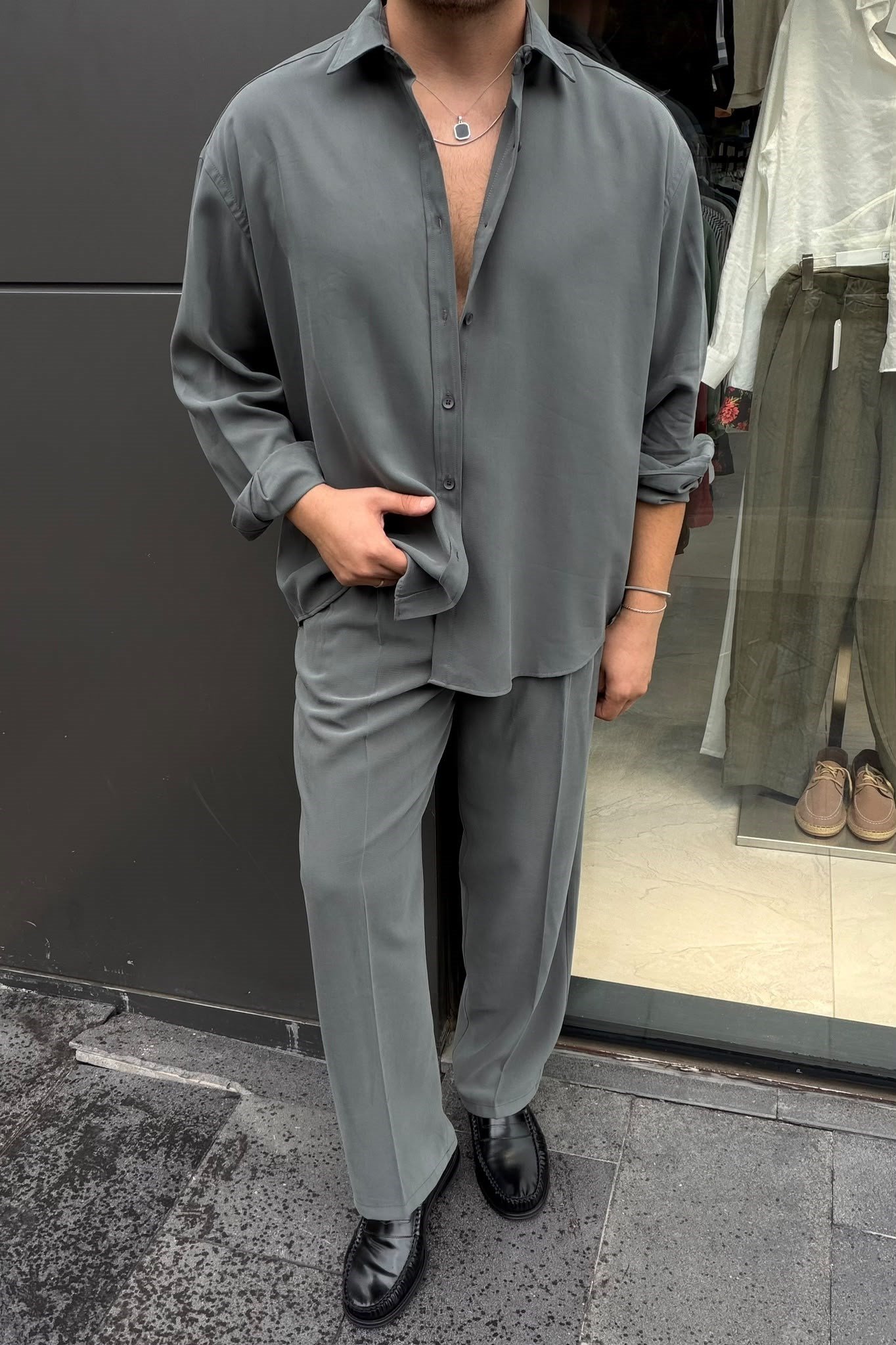 Premium Modal Oversize Takım Yeşil