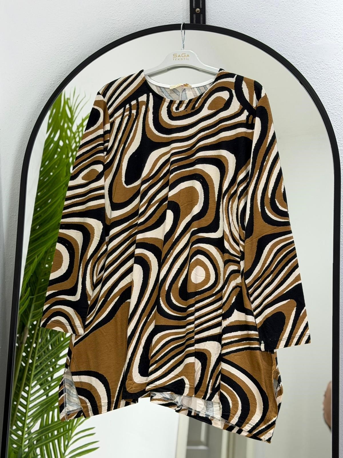 DESENLİ BİSİKLET YAKA PENYE TUNİK