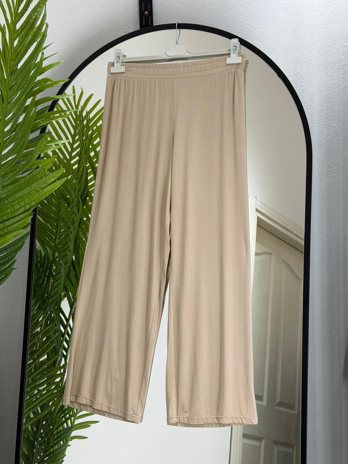 Likralı %100 pamuk Viskon Penye Pantalon
