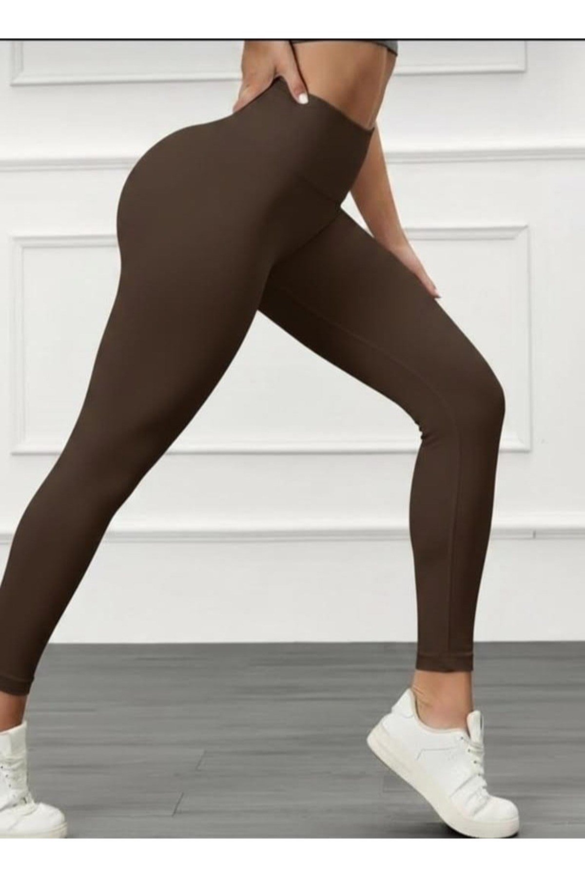 & Butik Kadın Yüksek Bel Toparlayıcı Tayt Dikişsiz İç Göstermez Spor Taytı