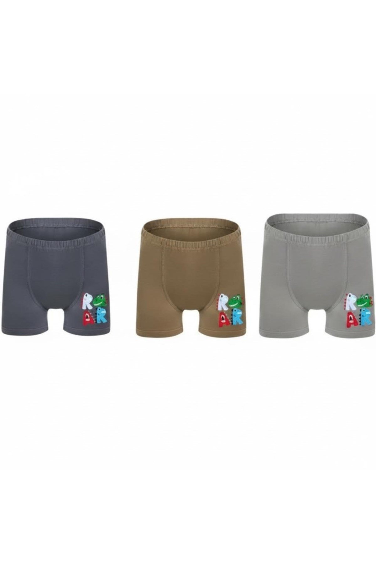 3 Çift Erkek Çocuk Atlet Boxer Takımı Yumuşak Nefes Alan Günlük İç Giyim