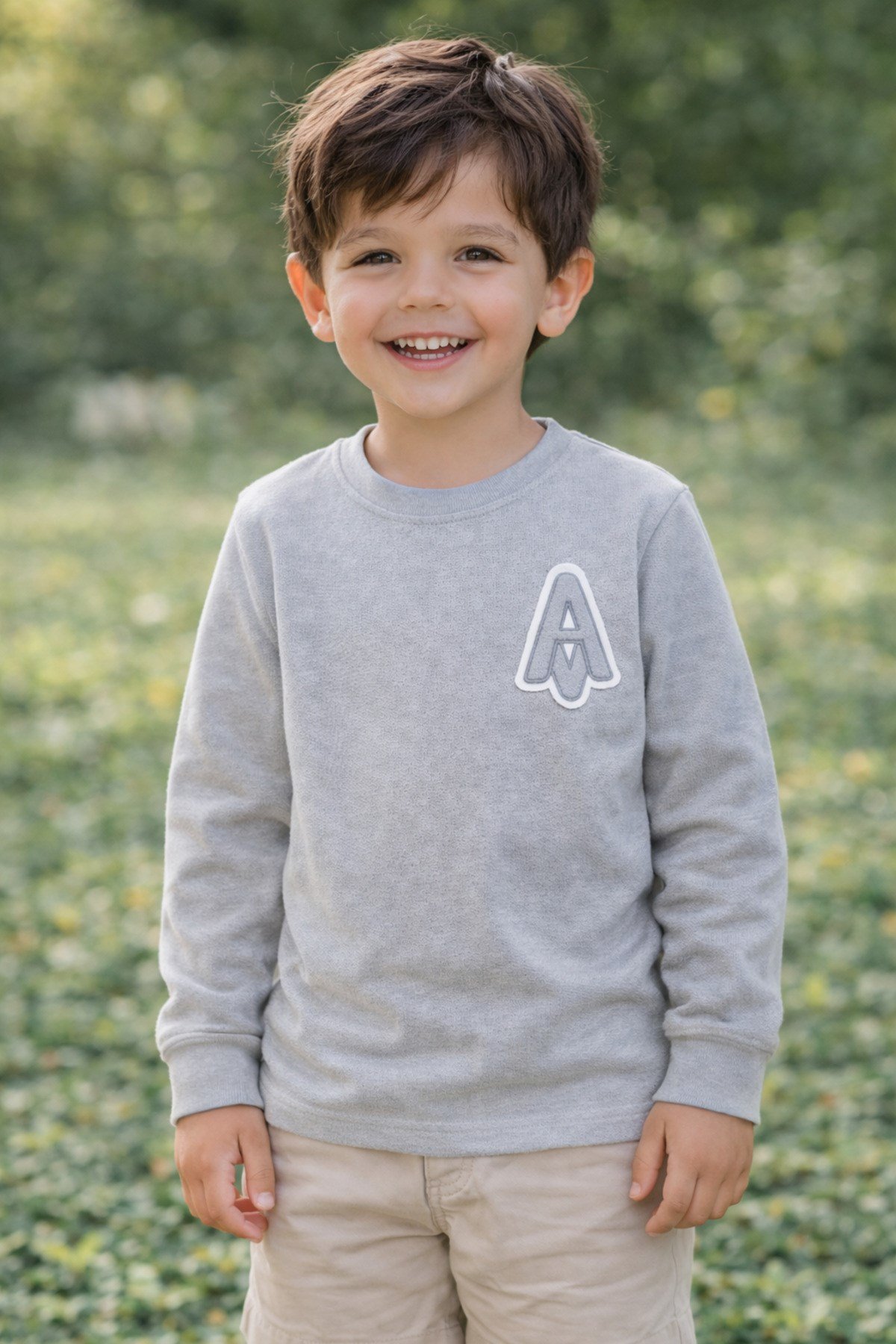 Erkek Çocuk Jakarlı Örme Sweatshirt