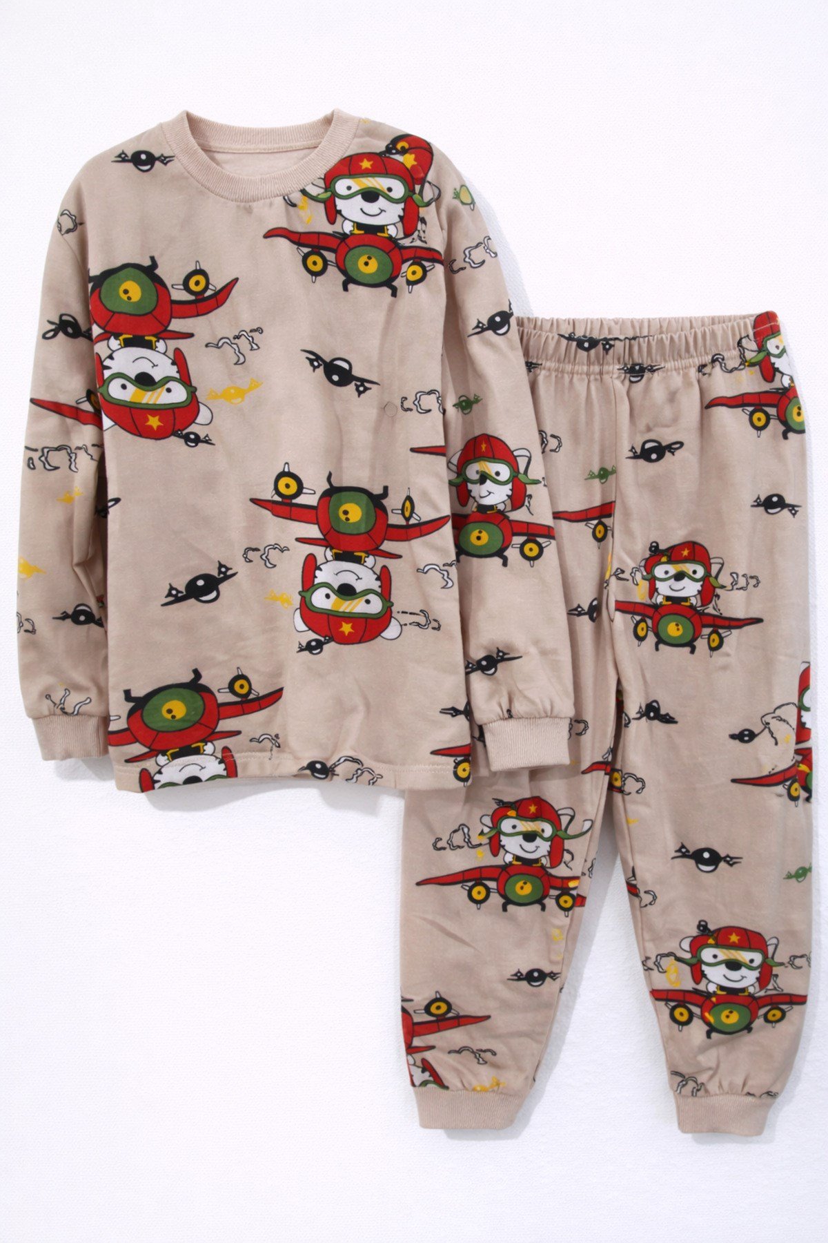 Helikopter Desenli Erkek Çocuk Pijama Takımı