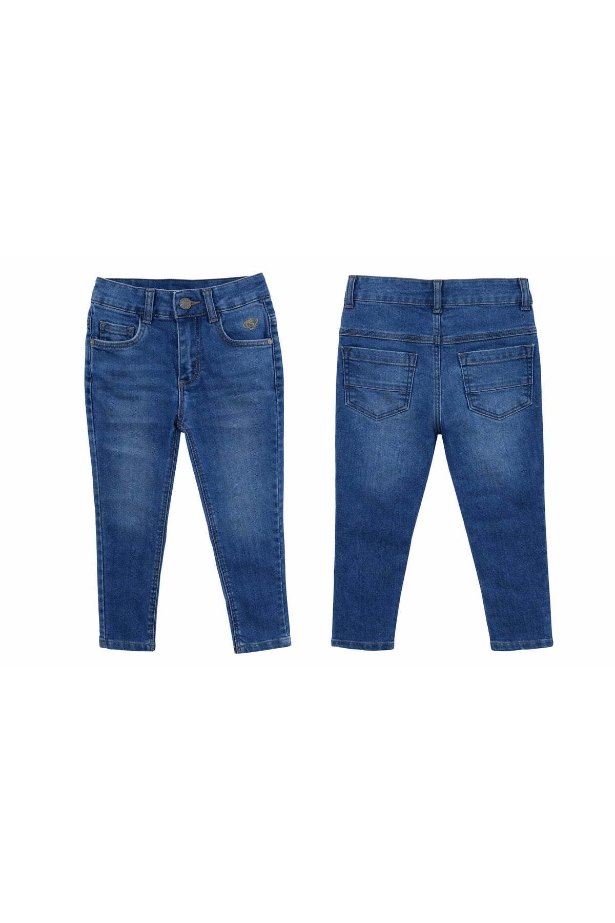 Klasik Model Erkek Çocuk Mavi Kot Pantolon 8911